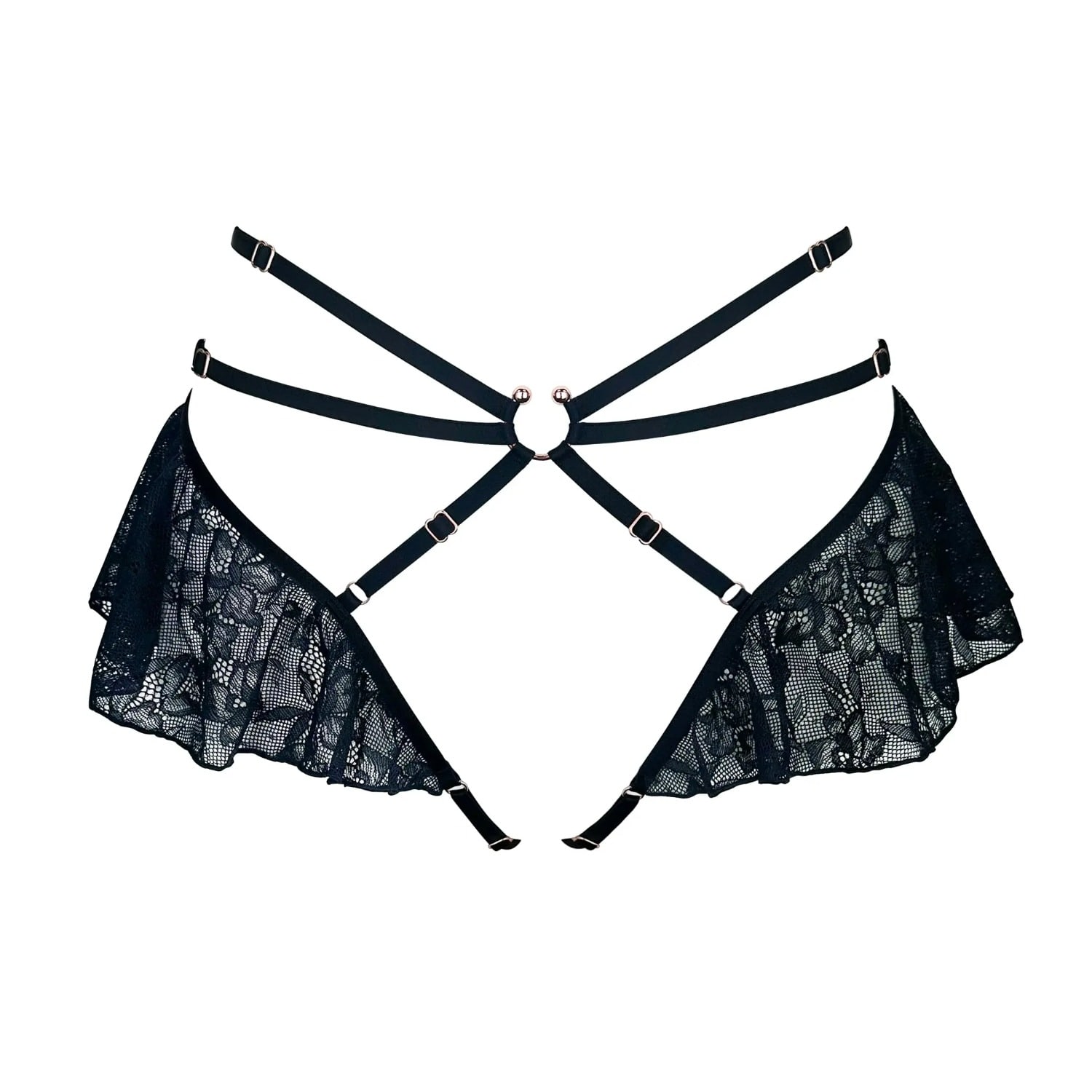 Monique Morin Lingerie Women's Hologram Skirted Harness Black