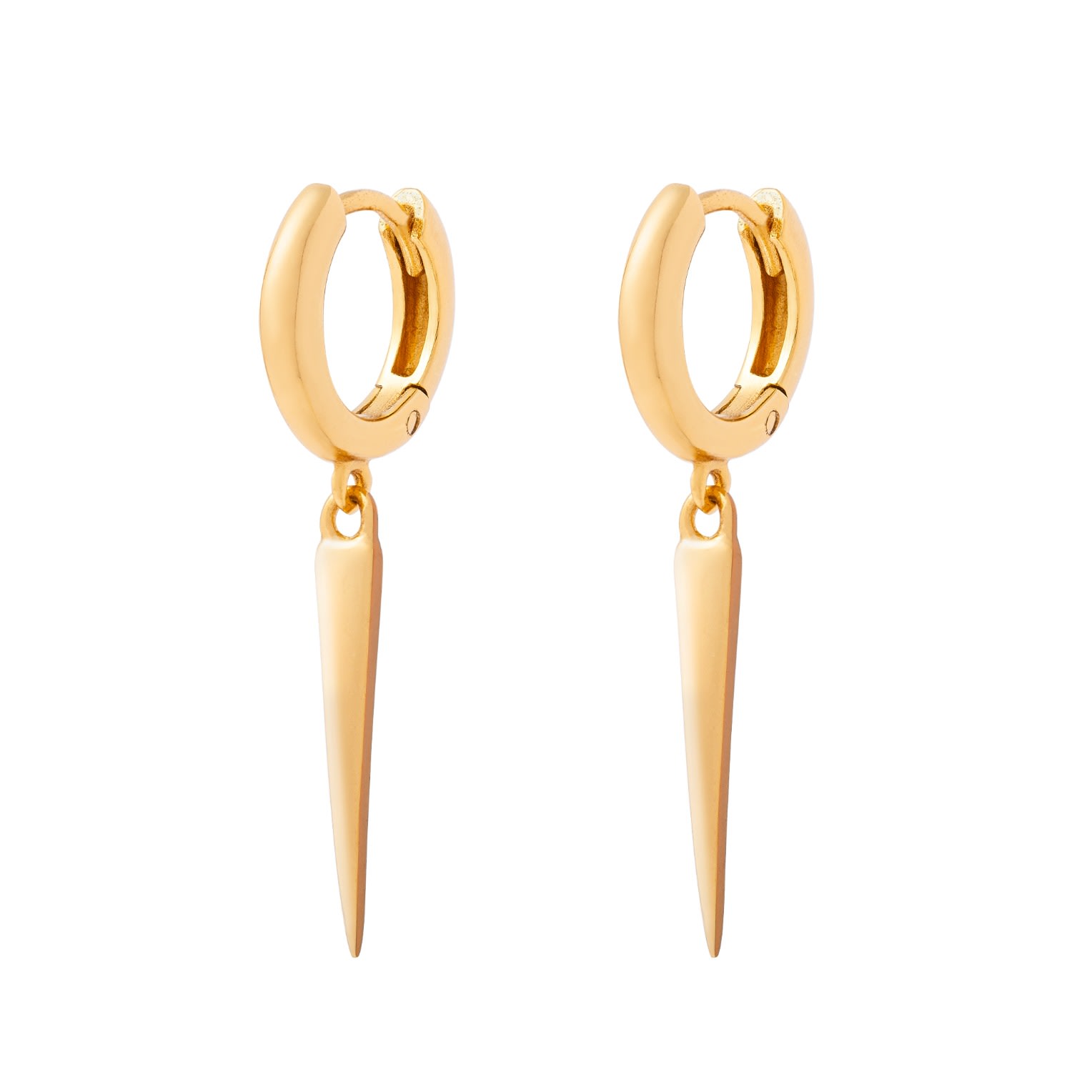 Cartilage Cartel Women's Spiked Hoop Drops Gold