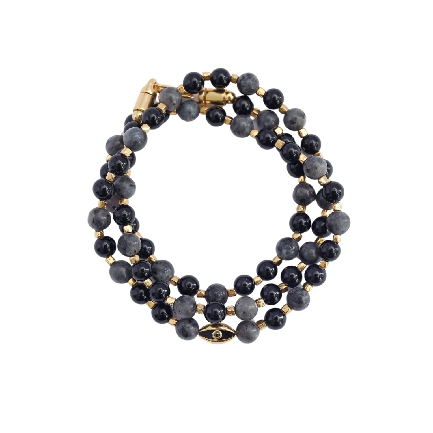 Myaleph Men's Black / Grey / Gold David Necklace/bracelet