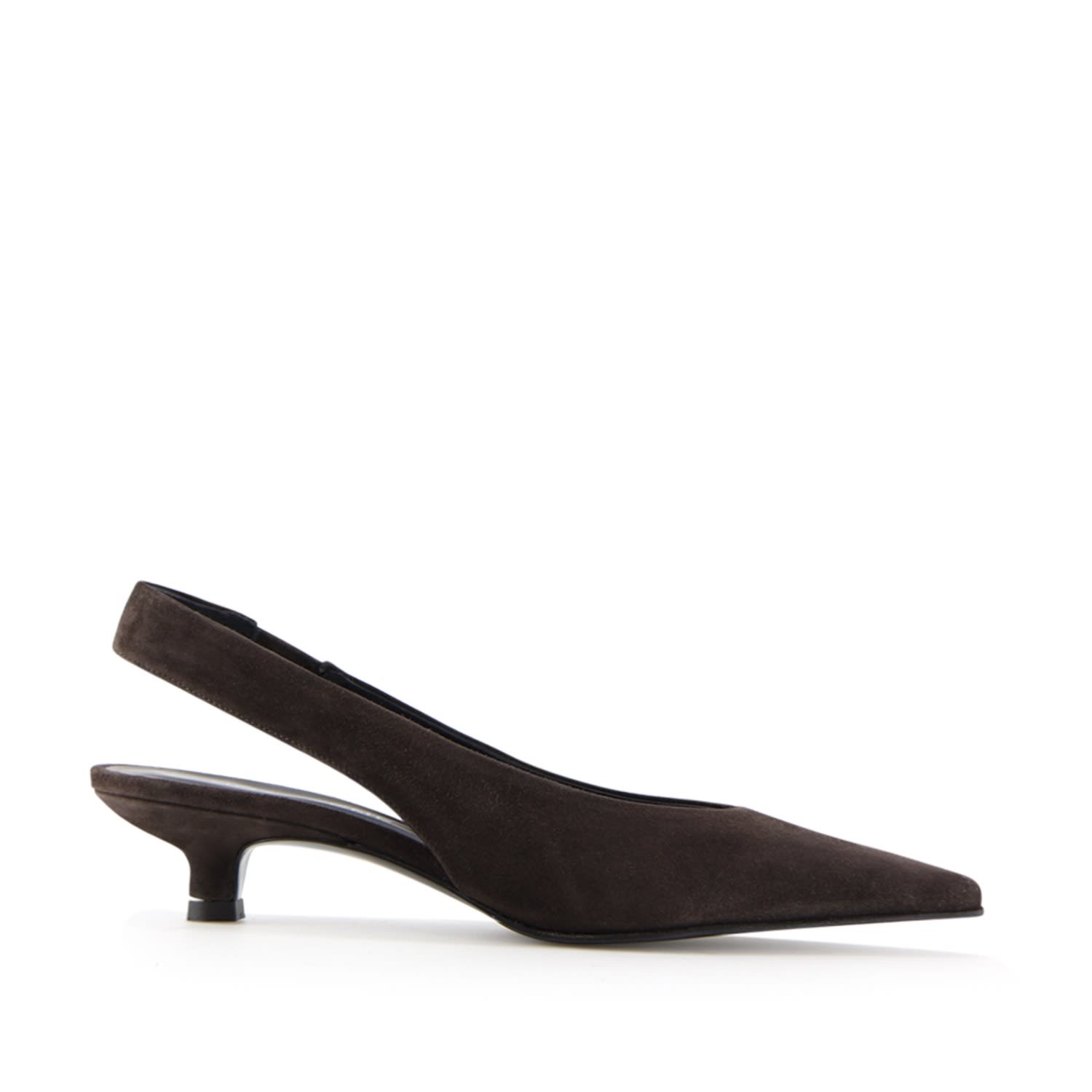 Notabene Women's Eleonora Slingback Stilettos, Dark Brown Suede In Brown