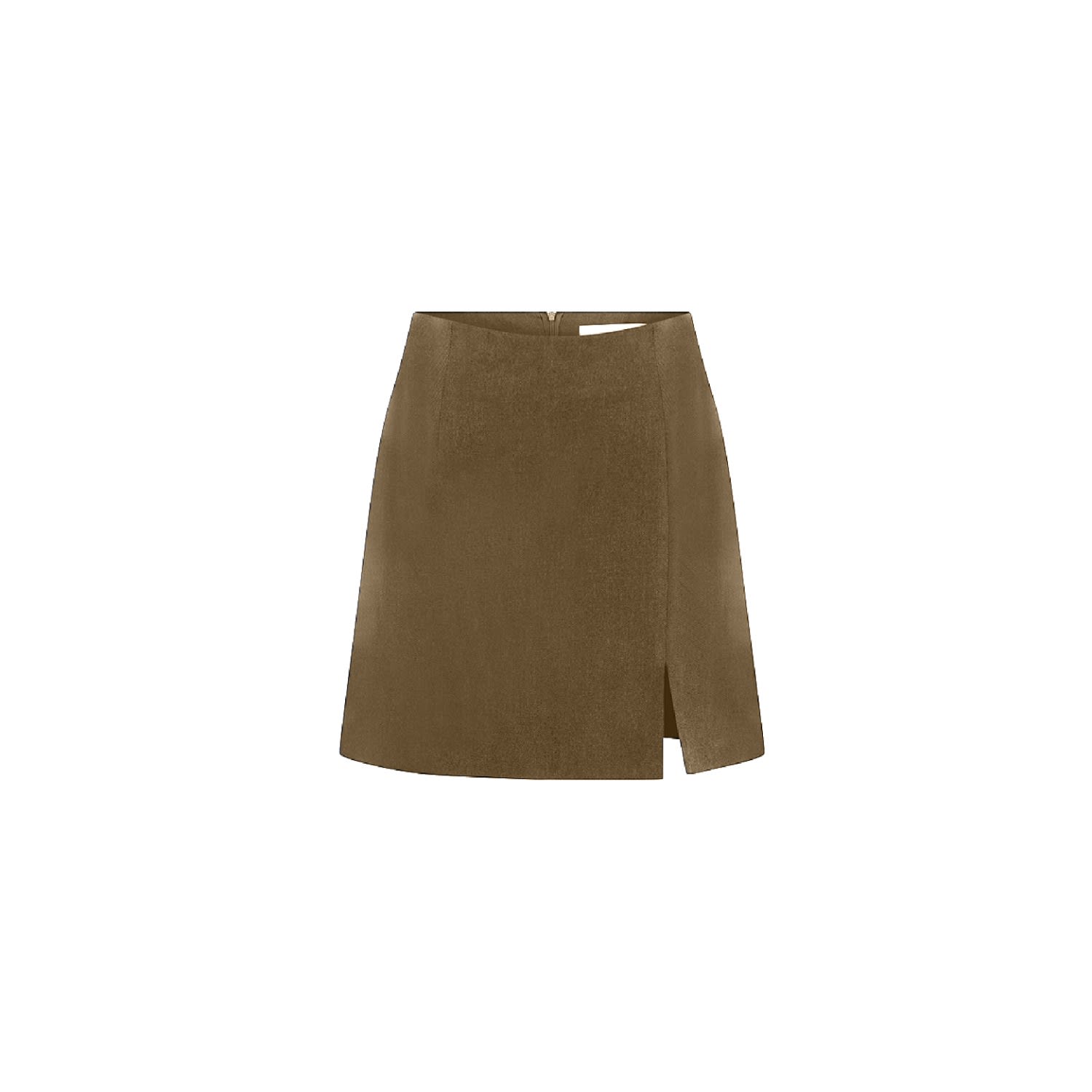 Nazli Ceren Women's Green / Brown Vance Twill Mini Skirt In Khaki In Green/brown