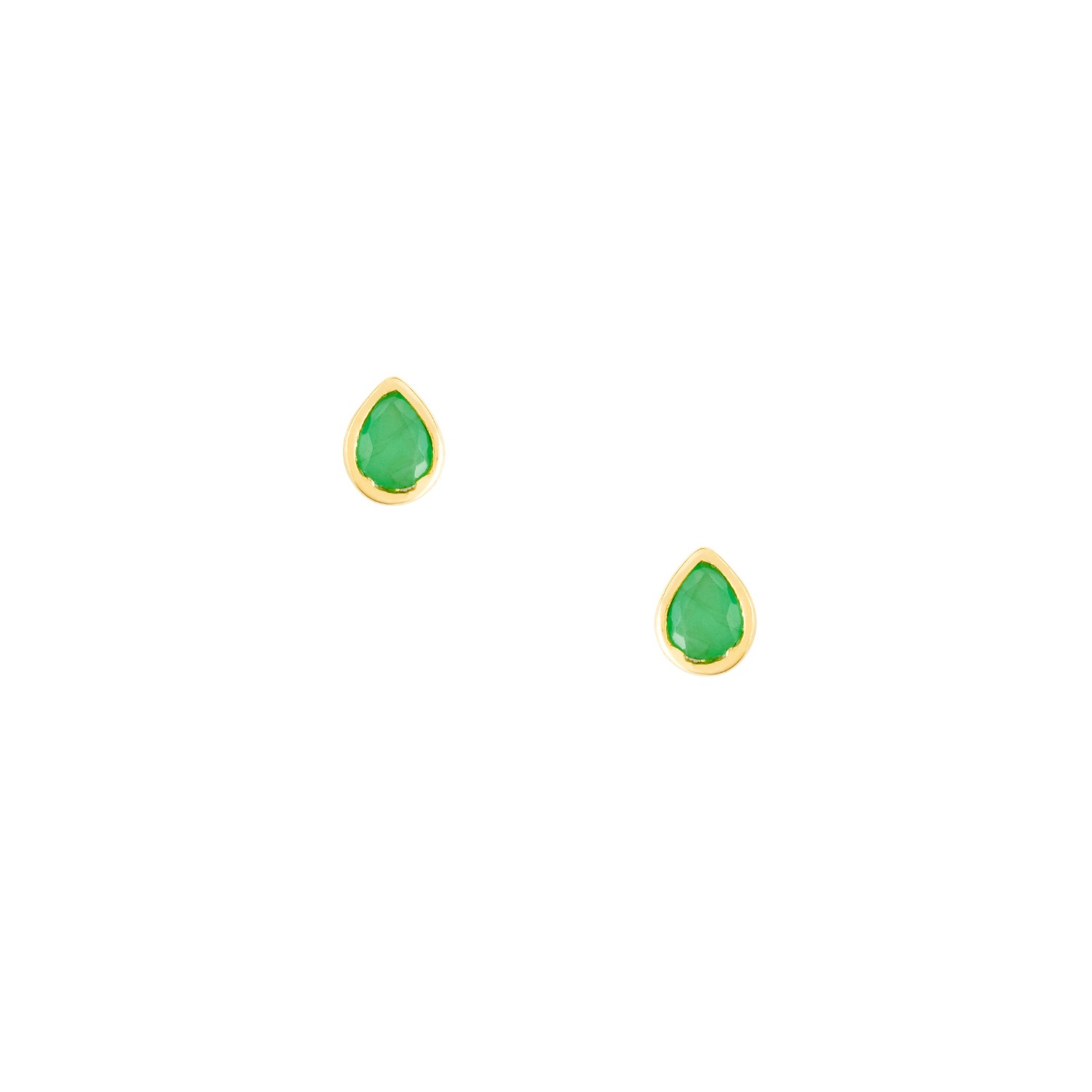 HAFEEZ JEWELLERY WOMEN'S GOLD / GREEN BATALA EMERALD EARRINGS