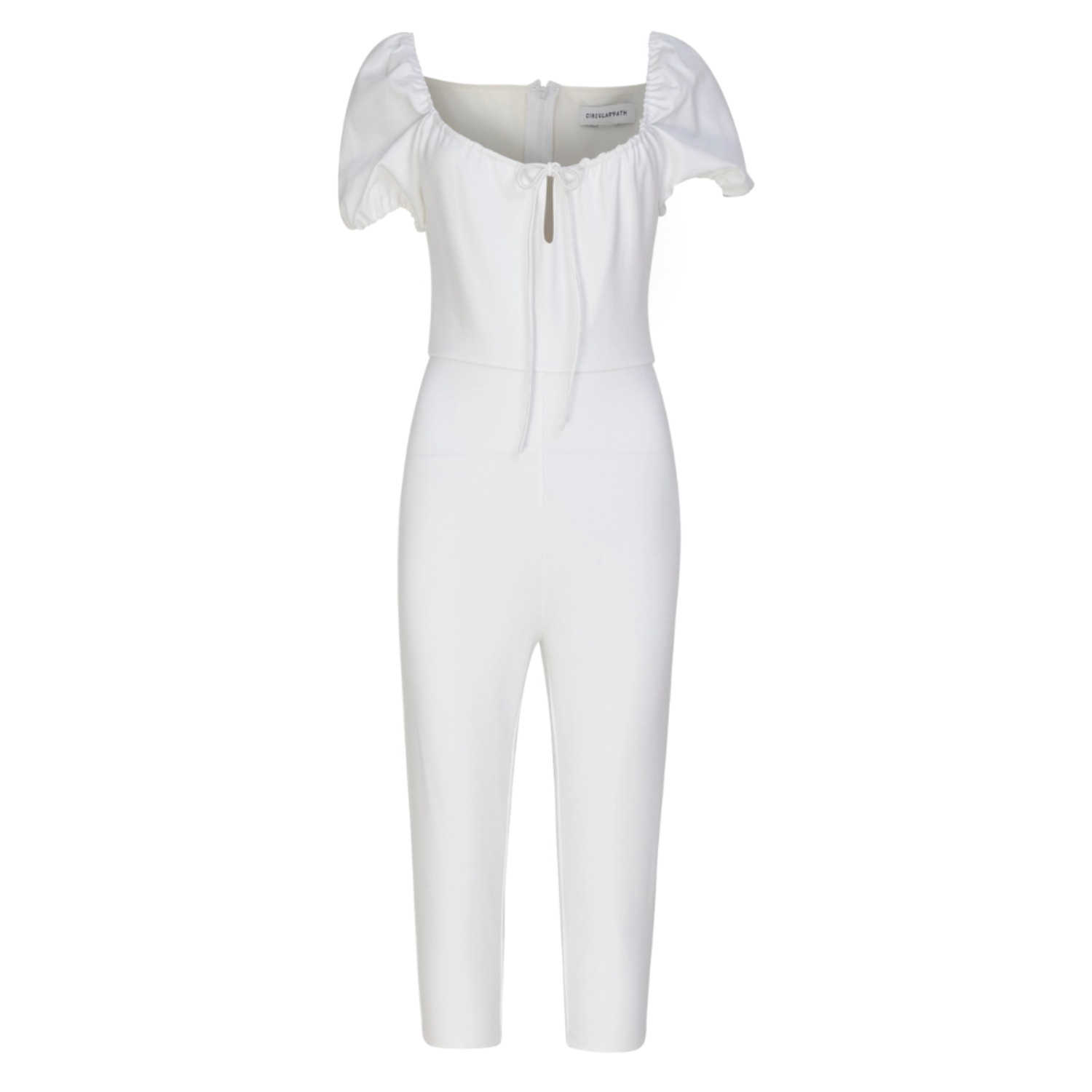 Circular Path Women's Jill Romper - White In White
