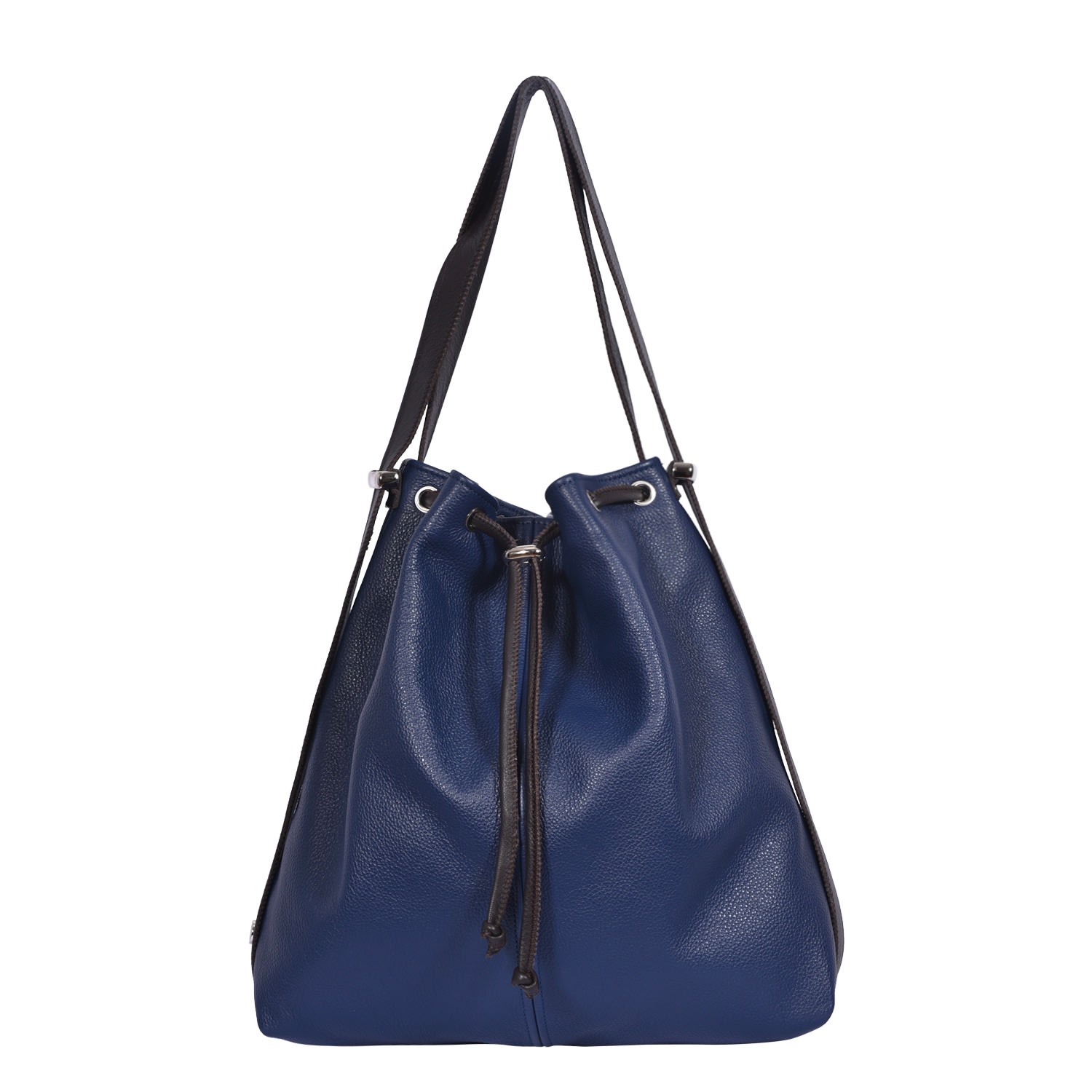 Women’s Leather Backpack Mathilde - Union Blue Owen Barry