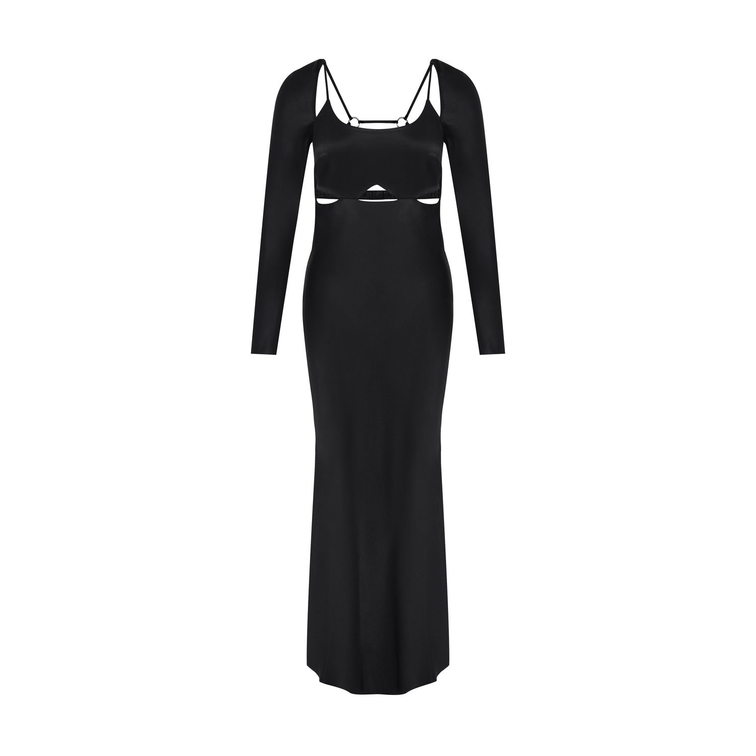 Rue Les Createurs Women's Back-deep Black Midi Dress In Black