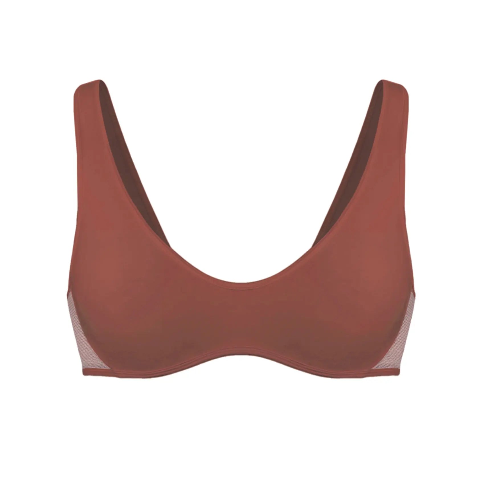 Monique Morin Lingerie Women's Brown Core Scoop Neck Bralette Sugar In Brown
