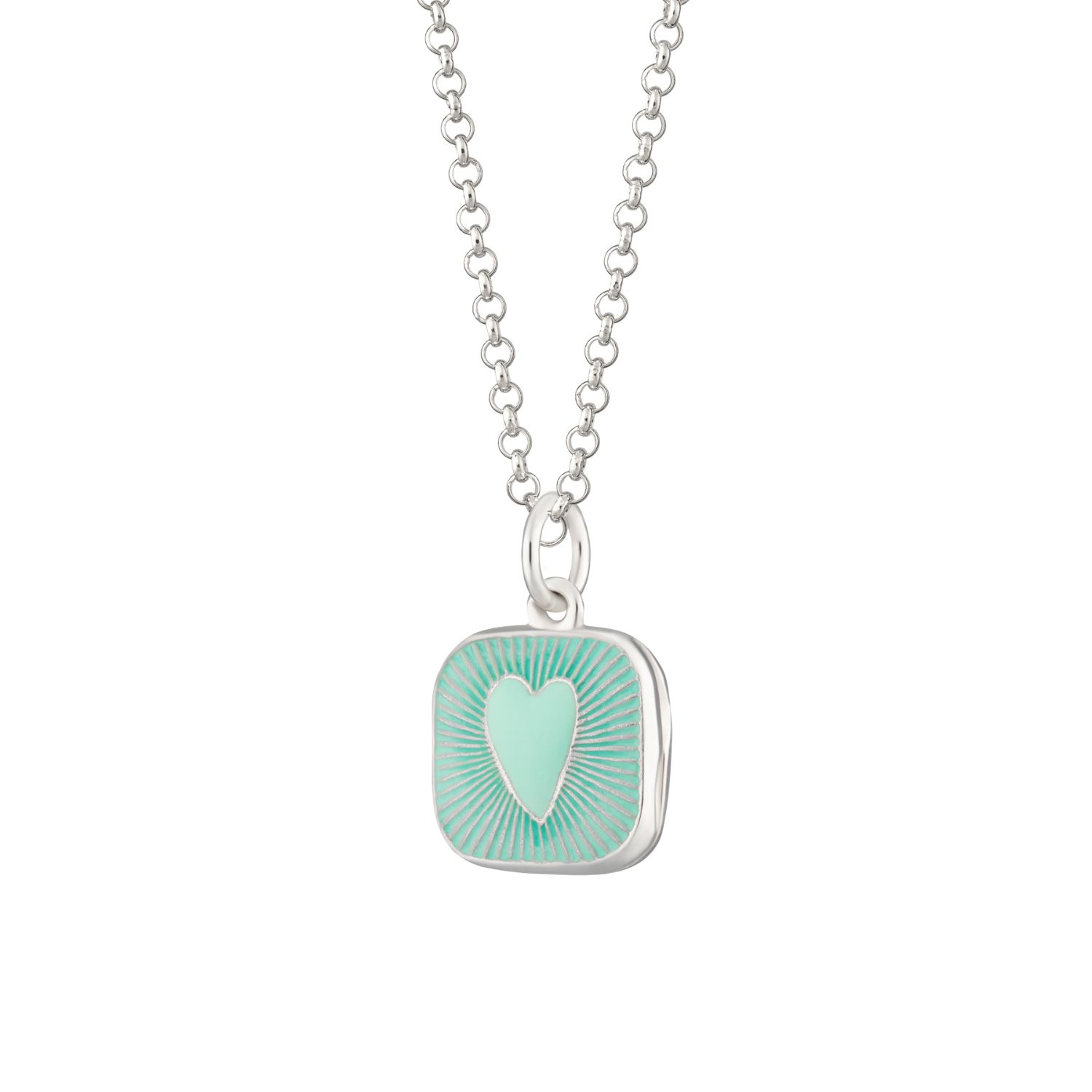 Women’s Silver / Blue Sterling Silver Turquoise Heart Locket Necklace Lily Charmed