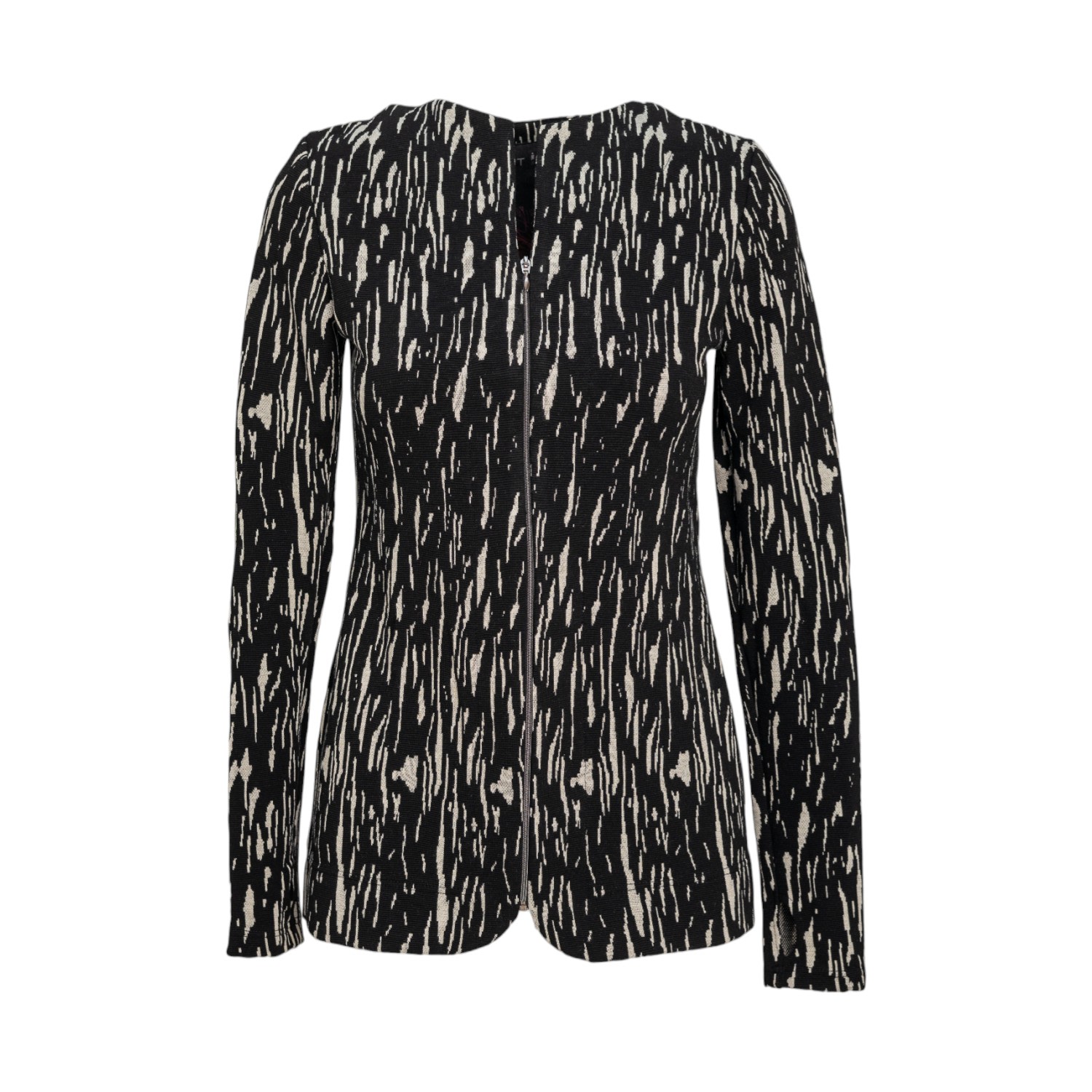 Women's Black / White Stella Zipped Jacket | Small | Artista