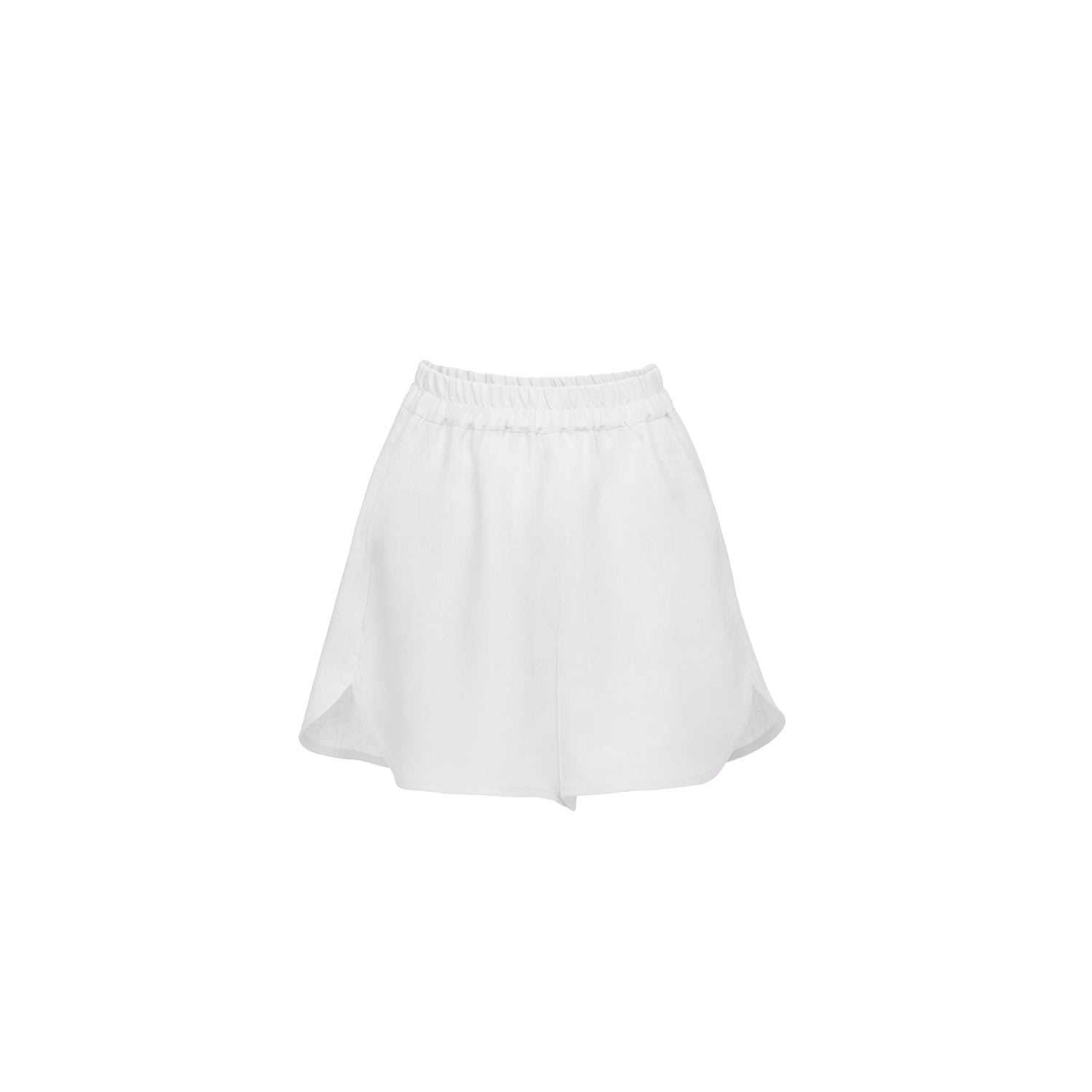 Luna Linen Shorts In White Extra Large Bohomey