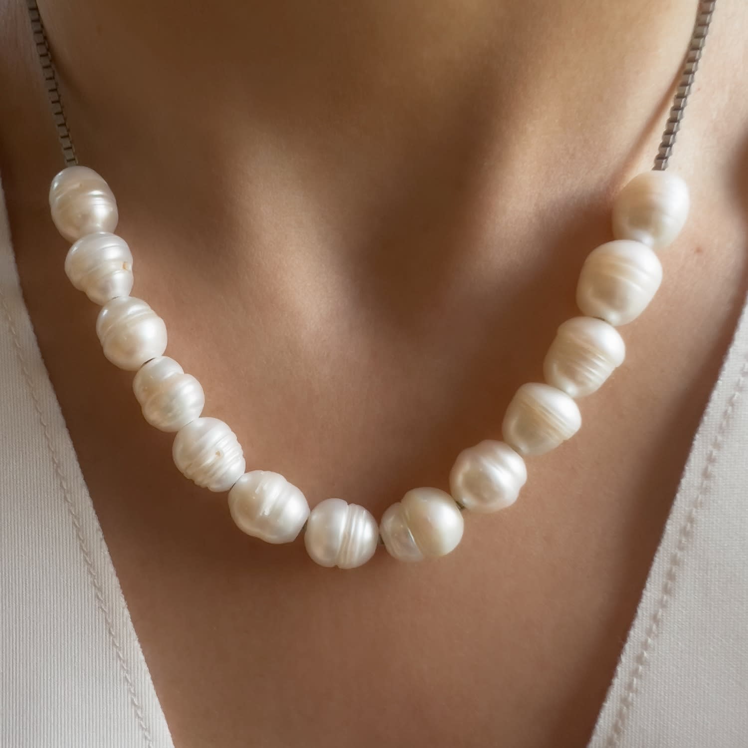 Pretty Gold and Pearl Necklace - Freshwater Pearl Necklace - Lulus