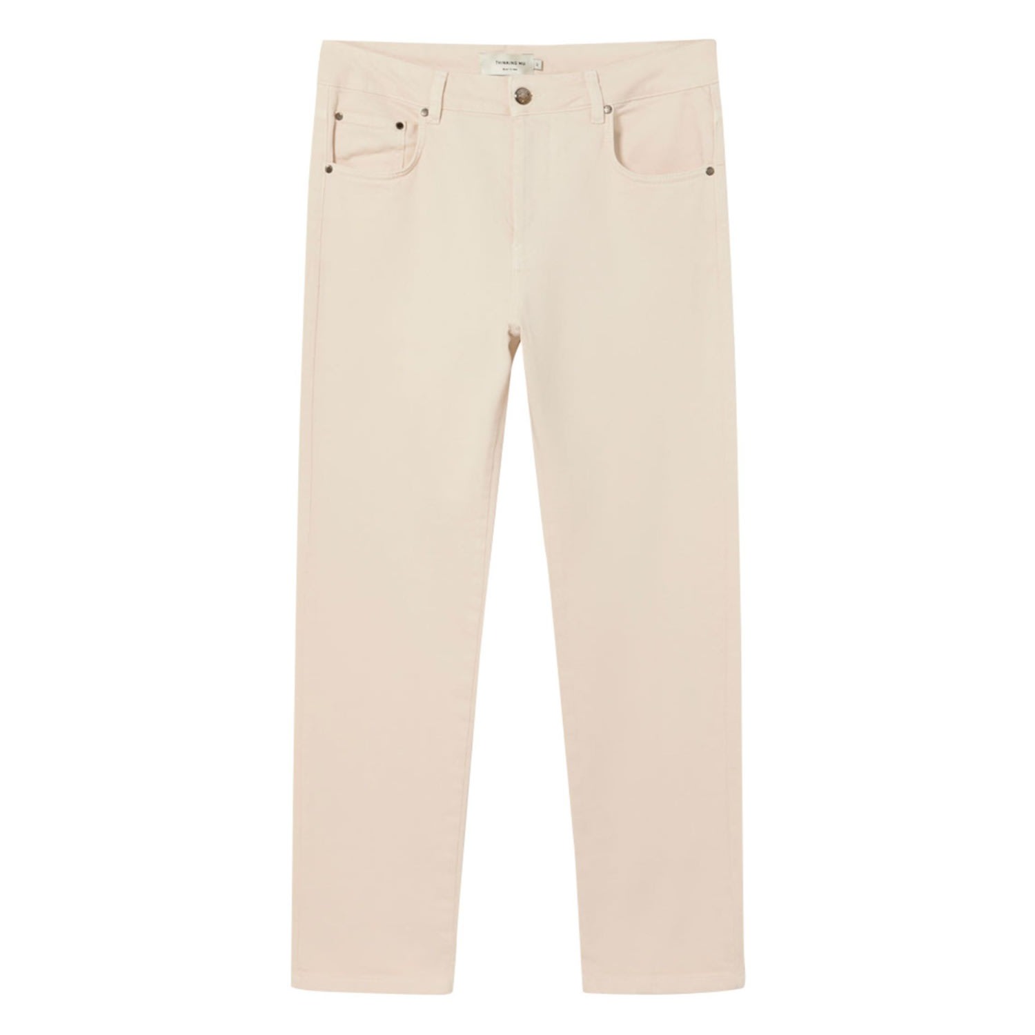 Thinking Mu Men's White Ecru Five Pockets Pants