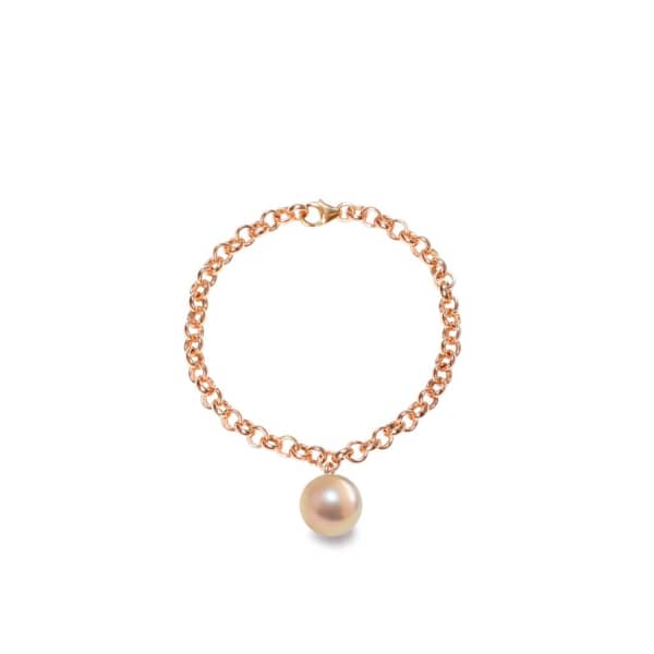 Ora Pearls Magna Gold Chain Bracelet Xxl Pinky Gold Pearl In Chain