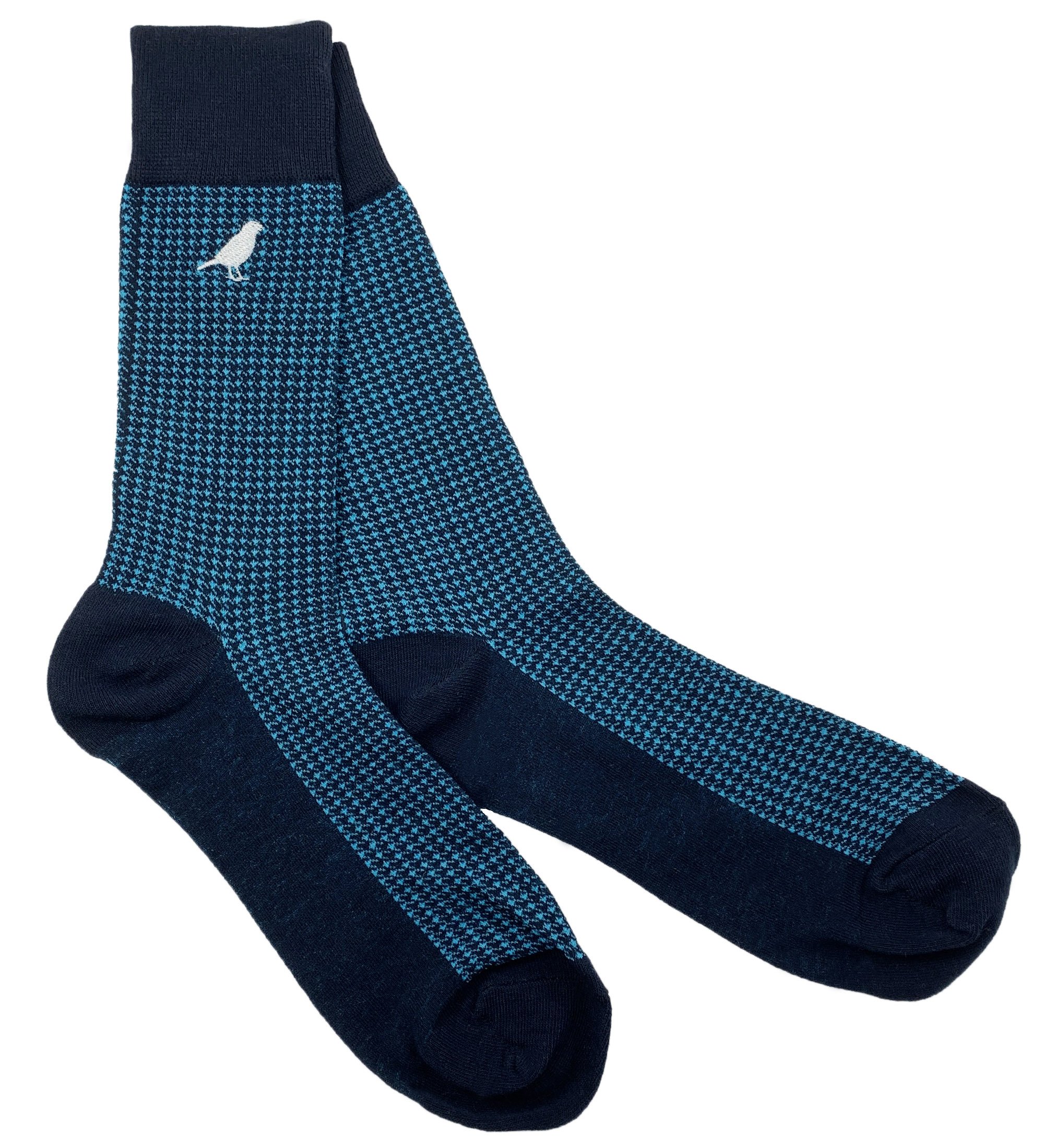 Men’s Houndstooth Blue & Navy One Size Whalley Finch