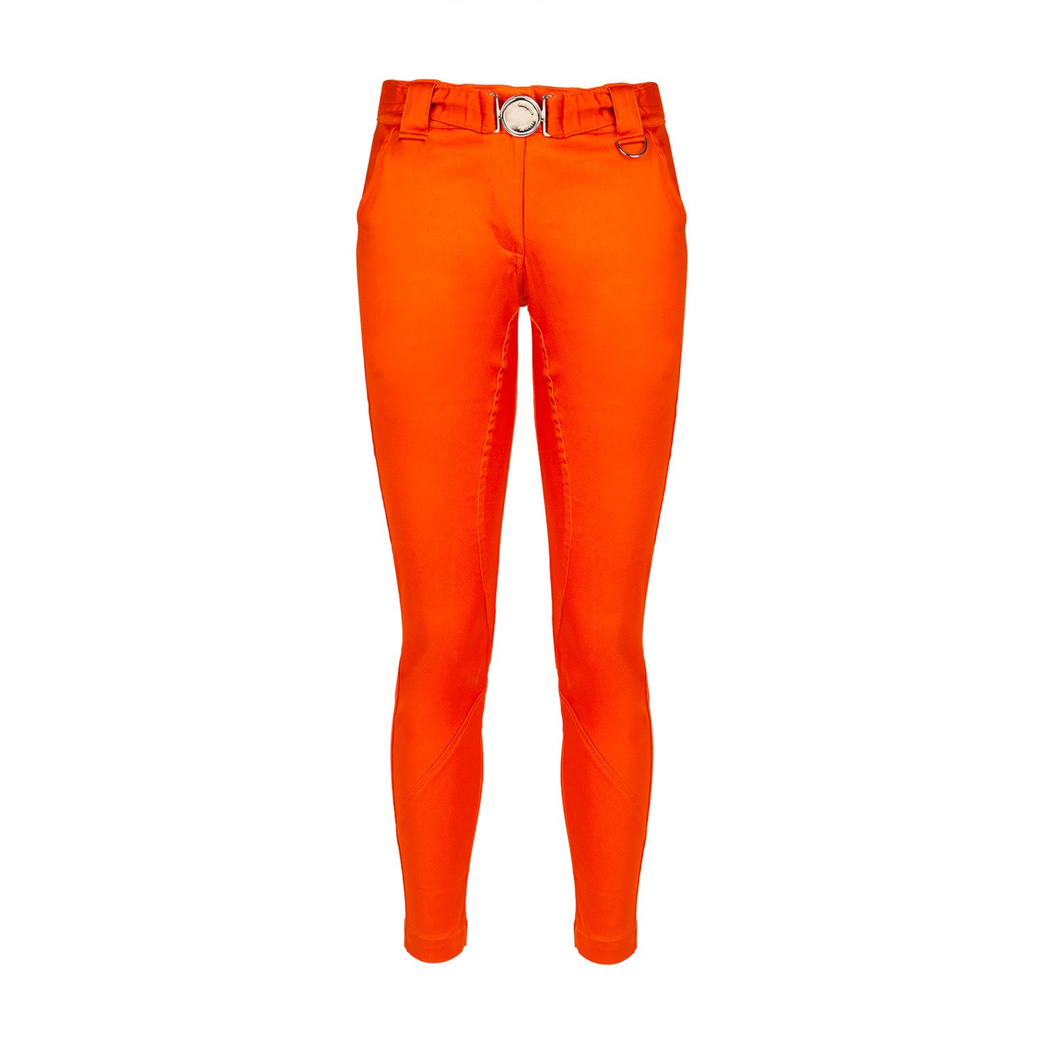 Women’s Yellow / Orange Breeze Seamed Pants With Belt Mandarini Small Balletto Athleisure Couture