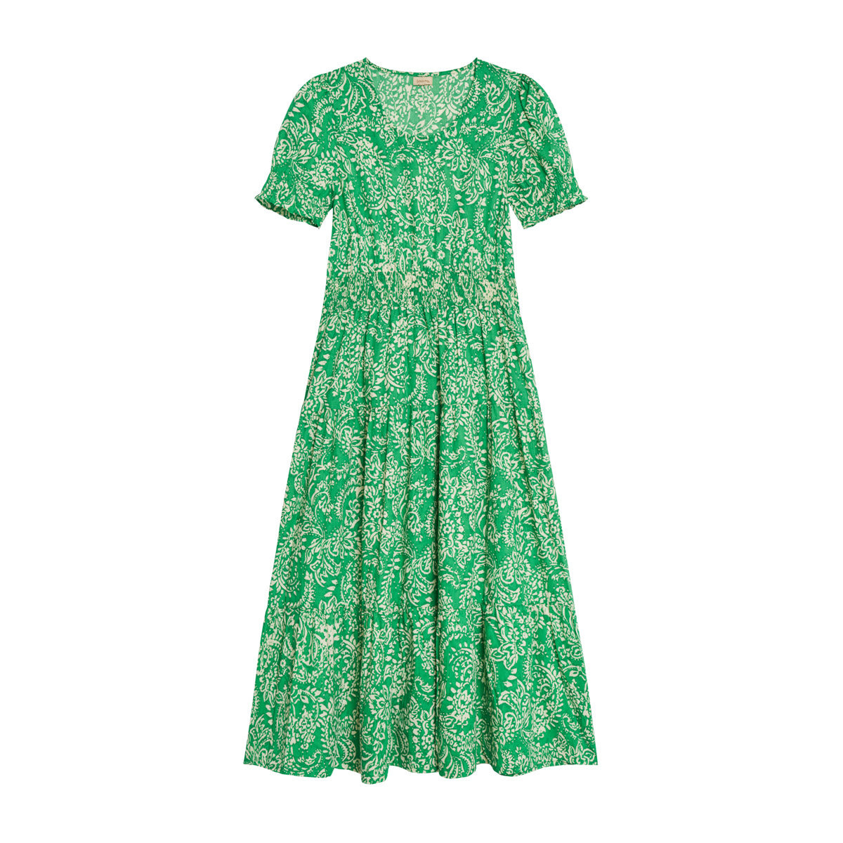 Women's Jaipur Green Cotton Dress | Large | Inara