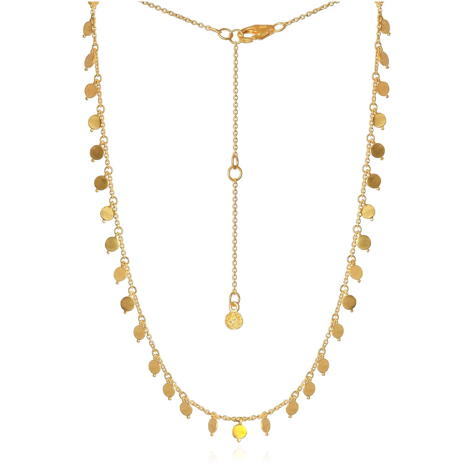Moon London Women's Multi Disk Gold Choker Necklace In Gold