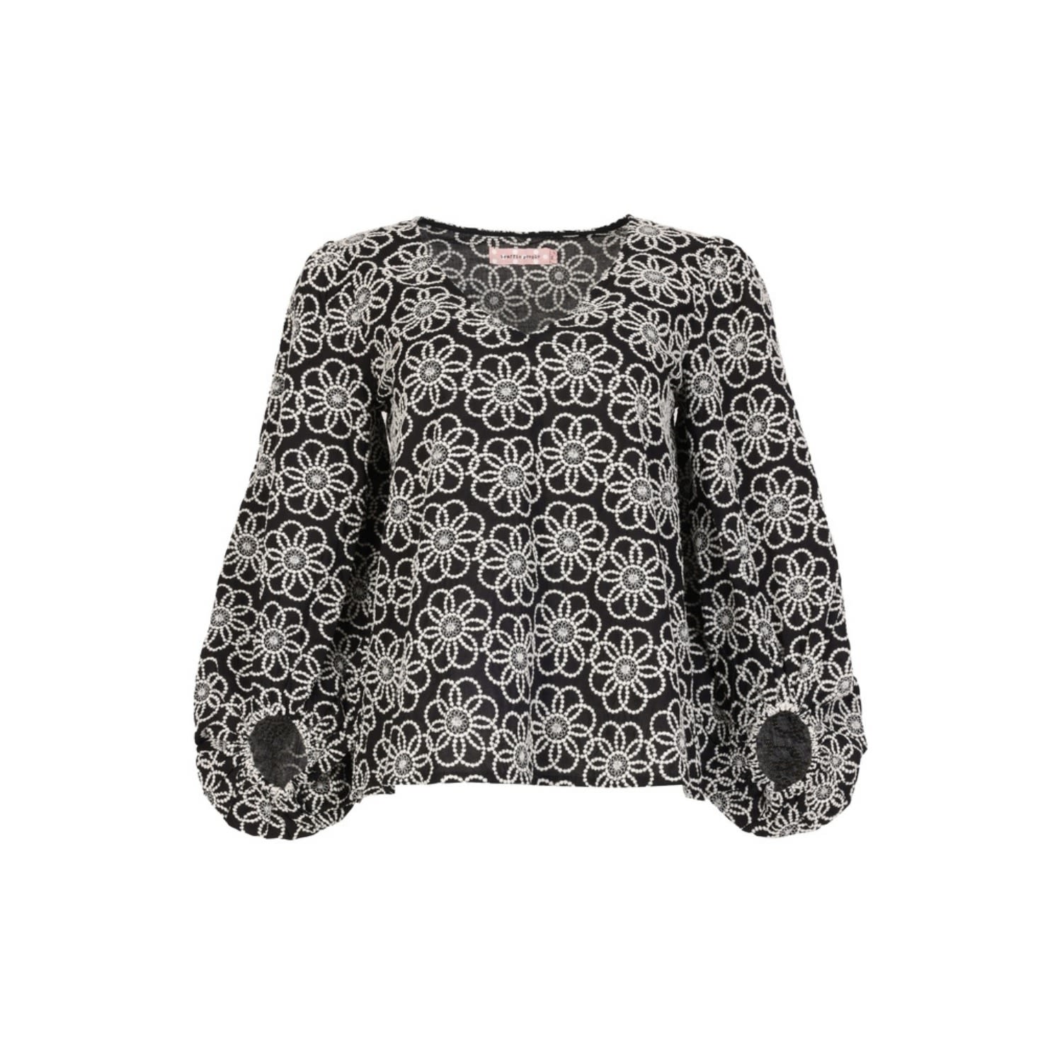 Traffic People Women's Black / White The Sun On My Face Mollie Top In Multi