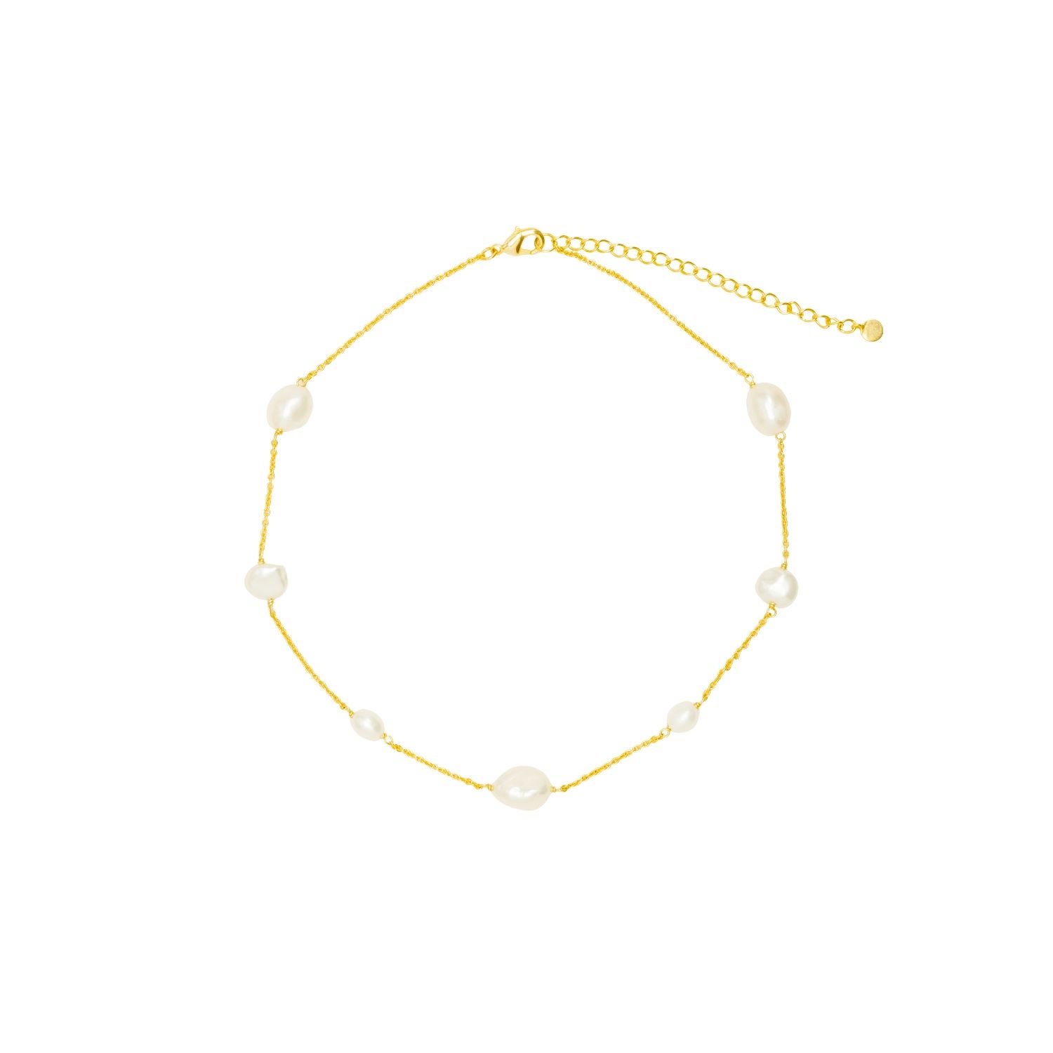 Women’s White / Gold Pearl Choker Necklace The High Priestess Lavani Jewels