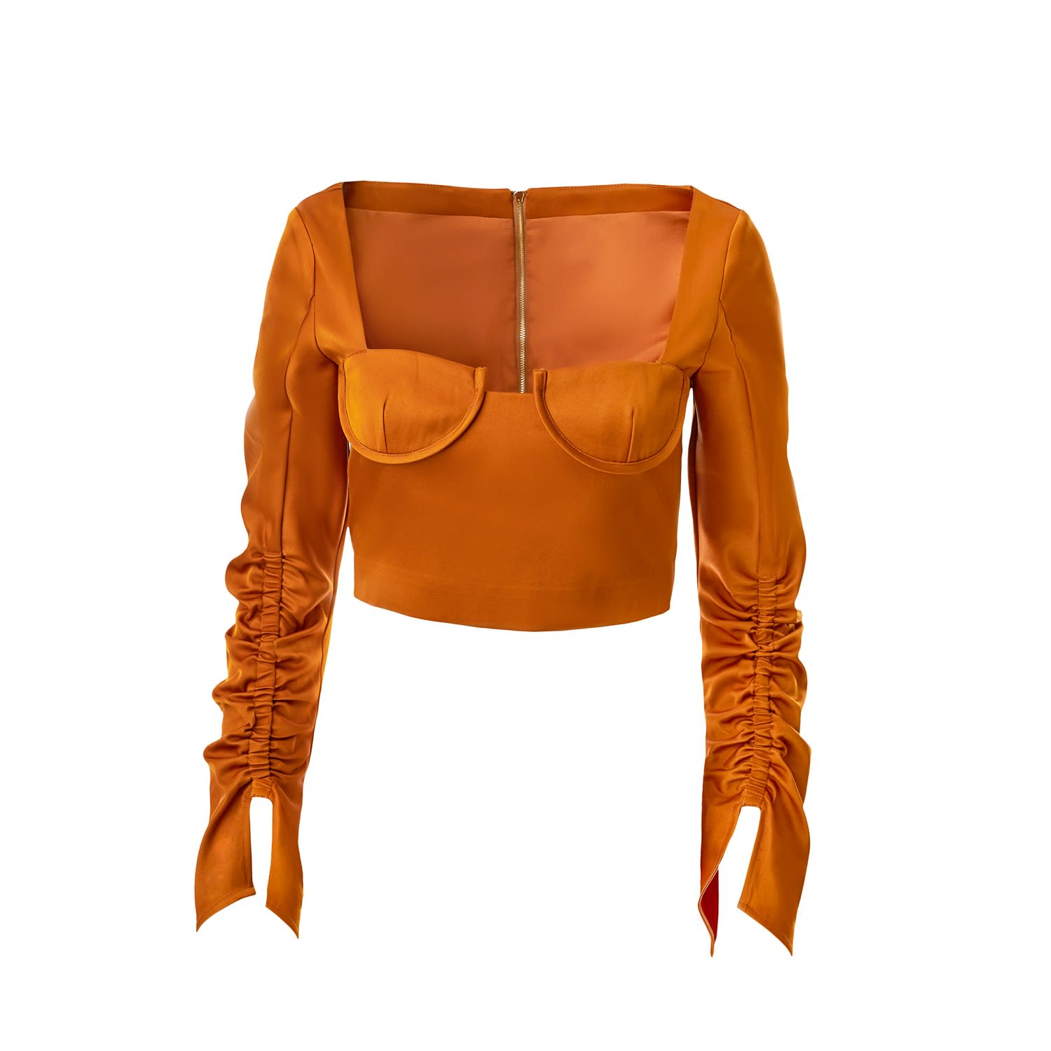 orange bustier top