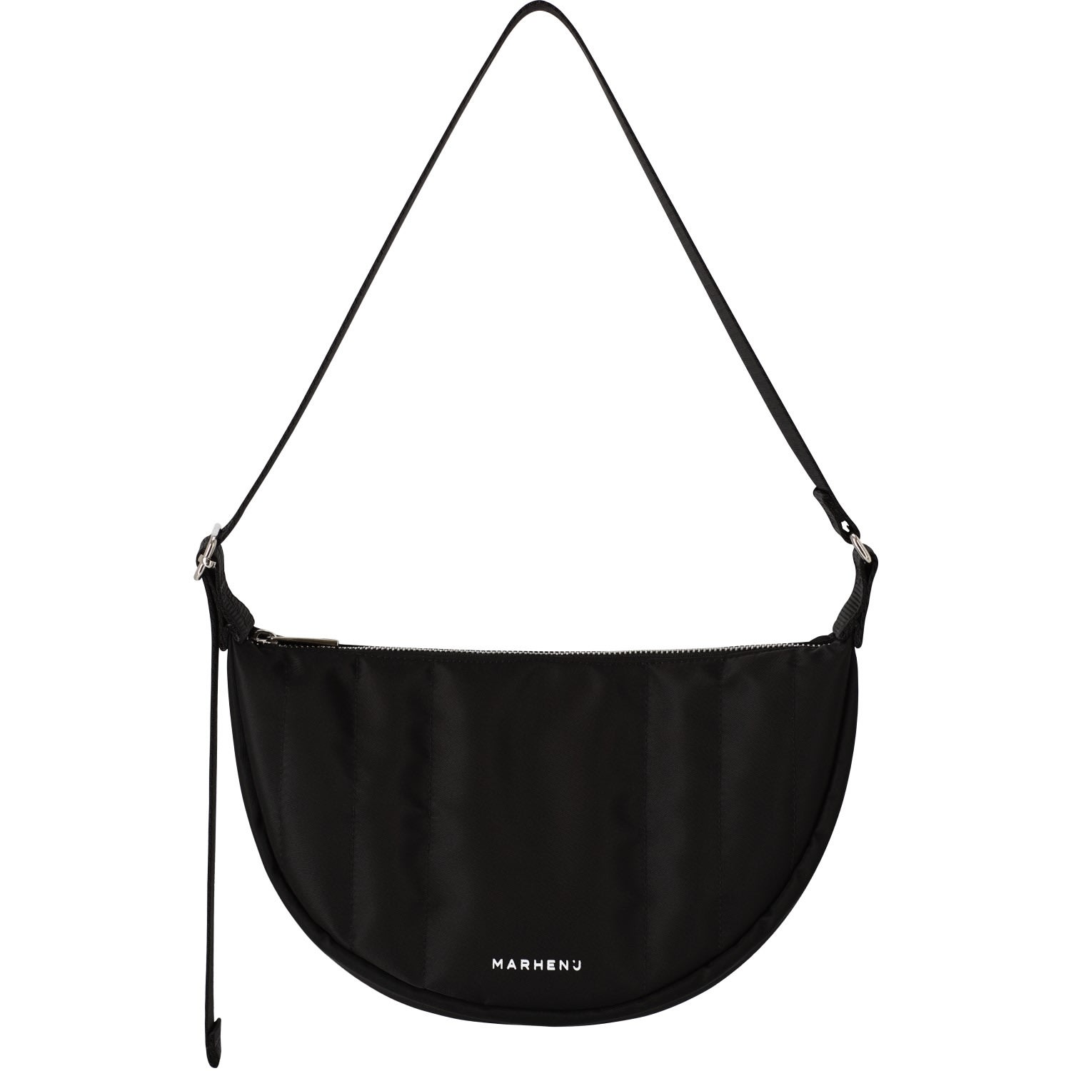 Women’s Recycled Nylon Hobo Bag - Luna - All Black One Size Marhen. j