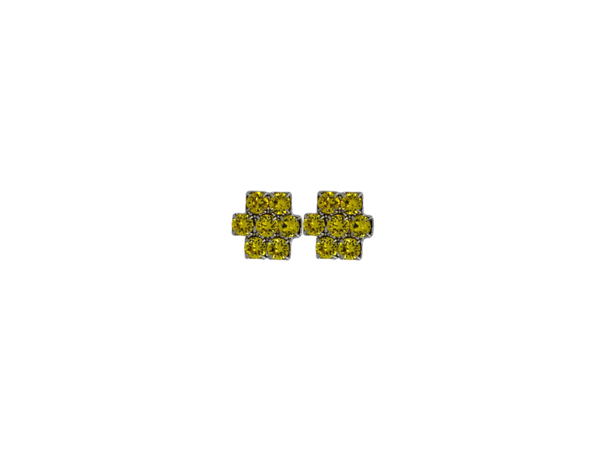 Vickisarge Women's The Yellow Hive Earrings In Platinum - Clip In Yellow