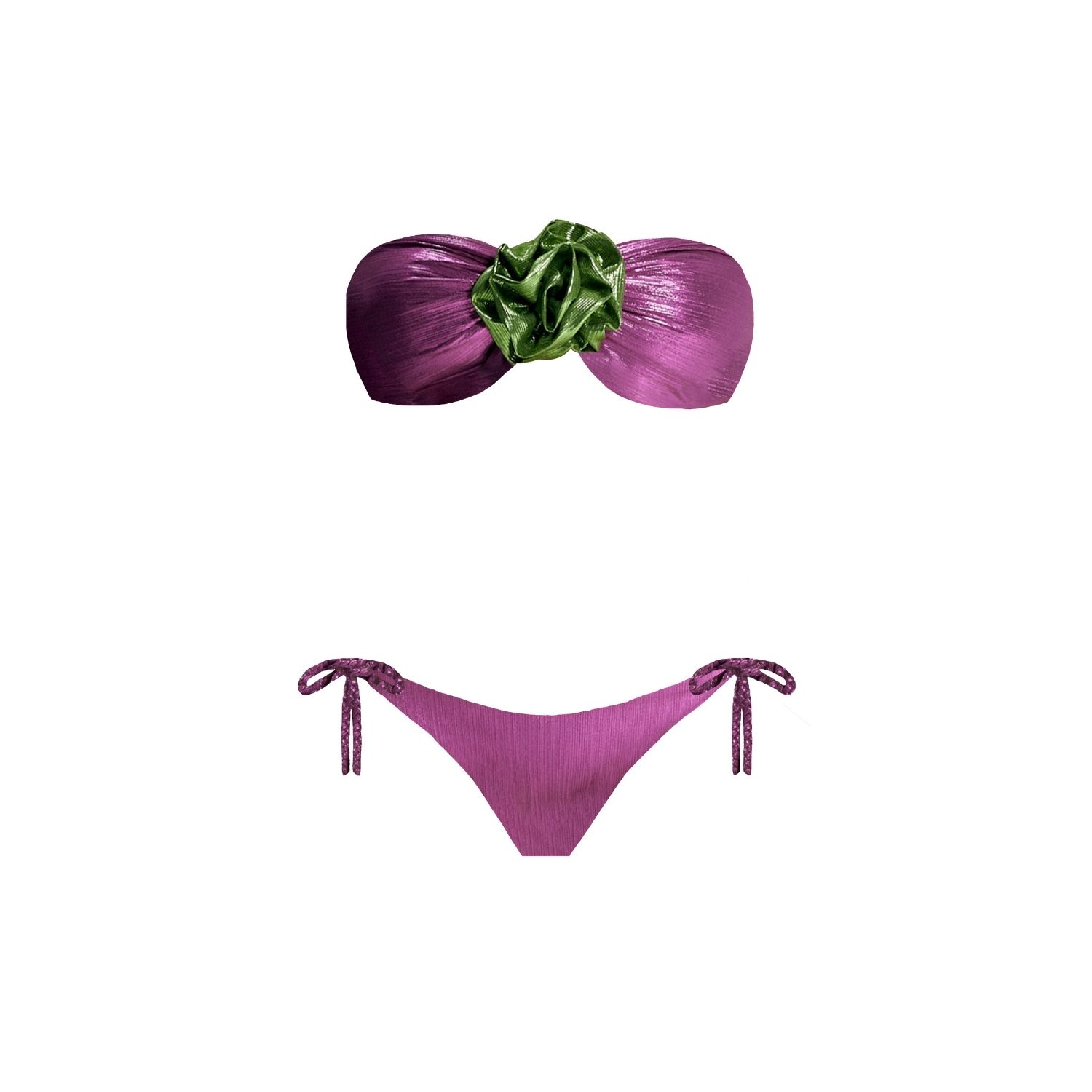 Nur Karaata Women's Pink / Purple Lou Lou's Pink Bikini Set In Pink/purple