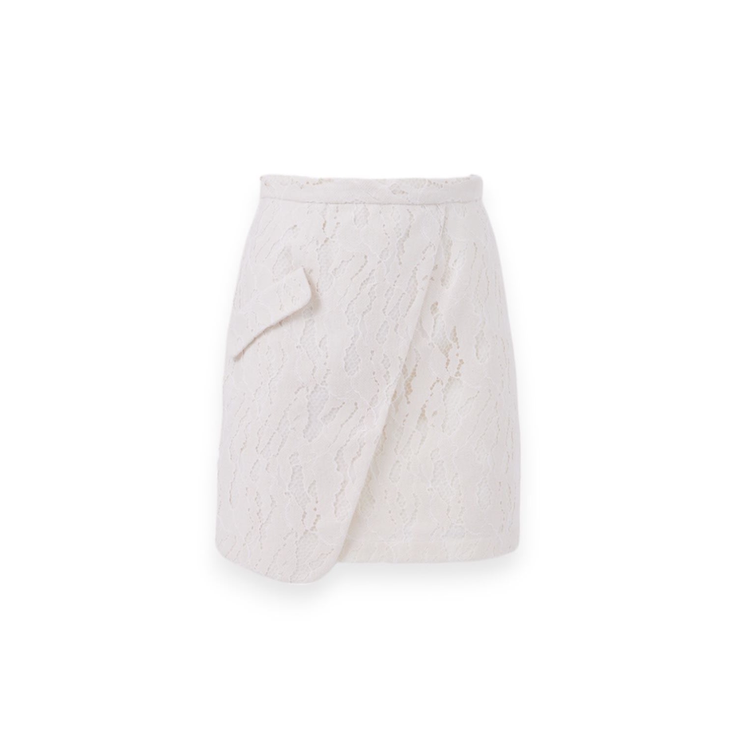 Mnk Atelier Lace Skirt In White