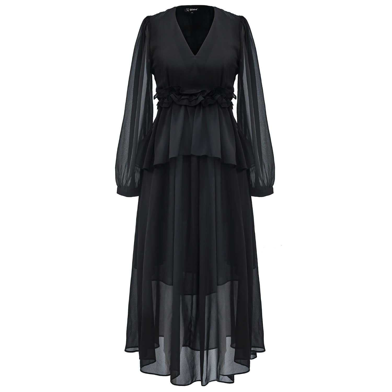 ワンピースその他 Jil Sander Long dress with black ruffles Jil Sander Long dress with black ruffles | TheDoubleF
