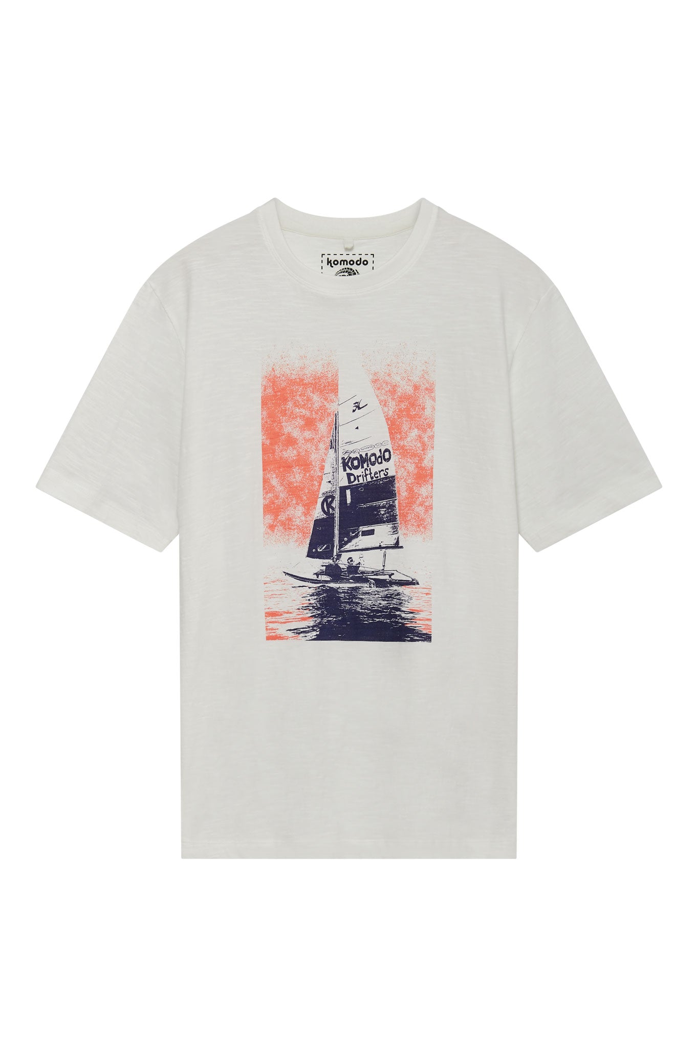 Men’s Sailing - Gots Organic Cotton Tee Off White Extra Large Komodo