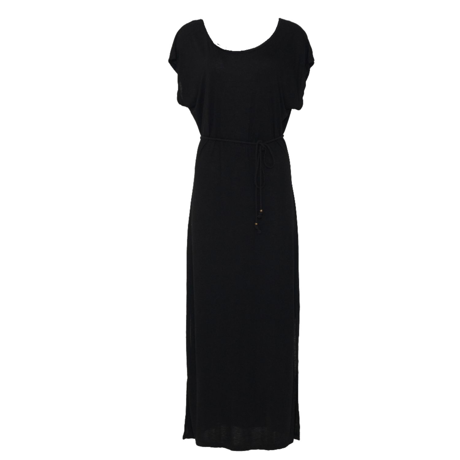 Women’s Black Eco Wellness Bamboo Maxi Dress M/L Amira Collective