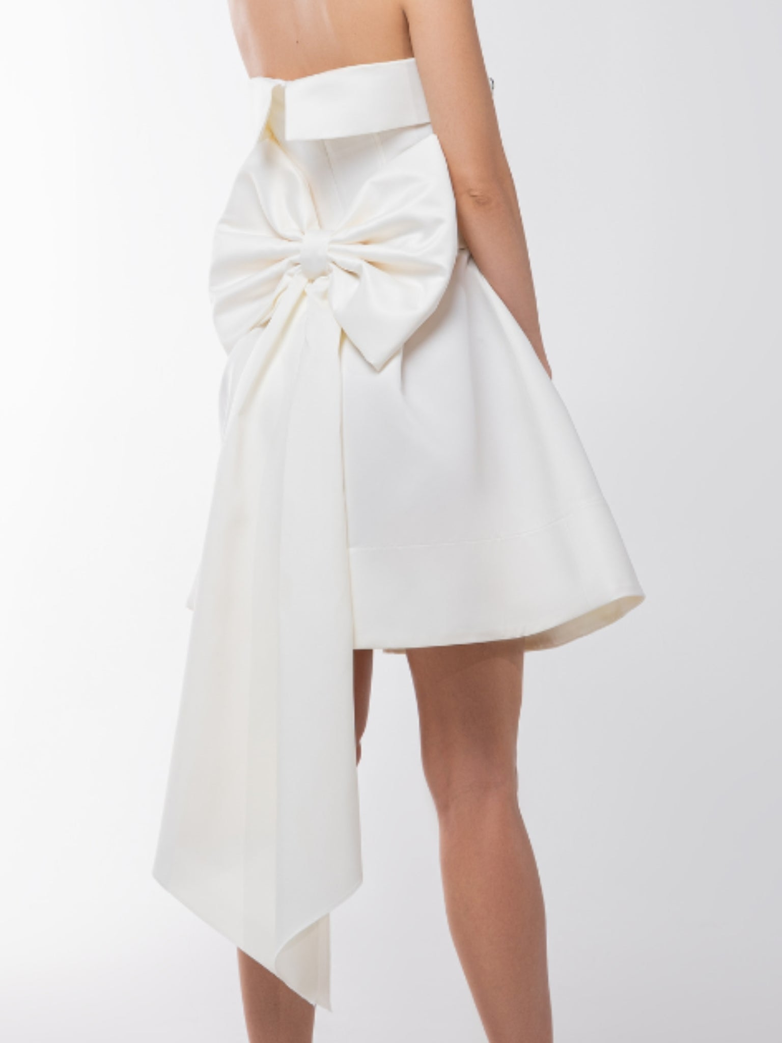 Tia Dorraine Women's Statement Large Bow Belt - Pearl White In White
