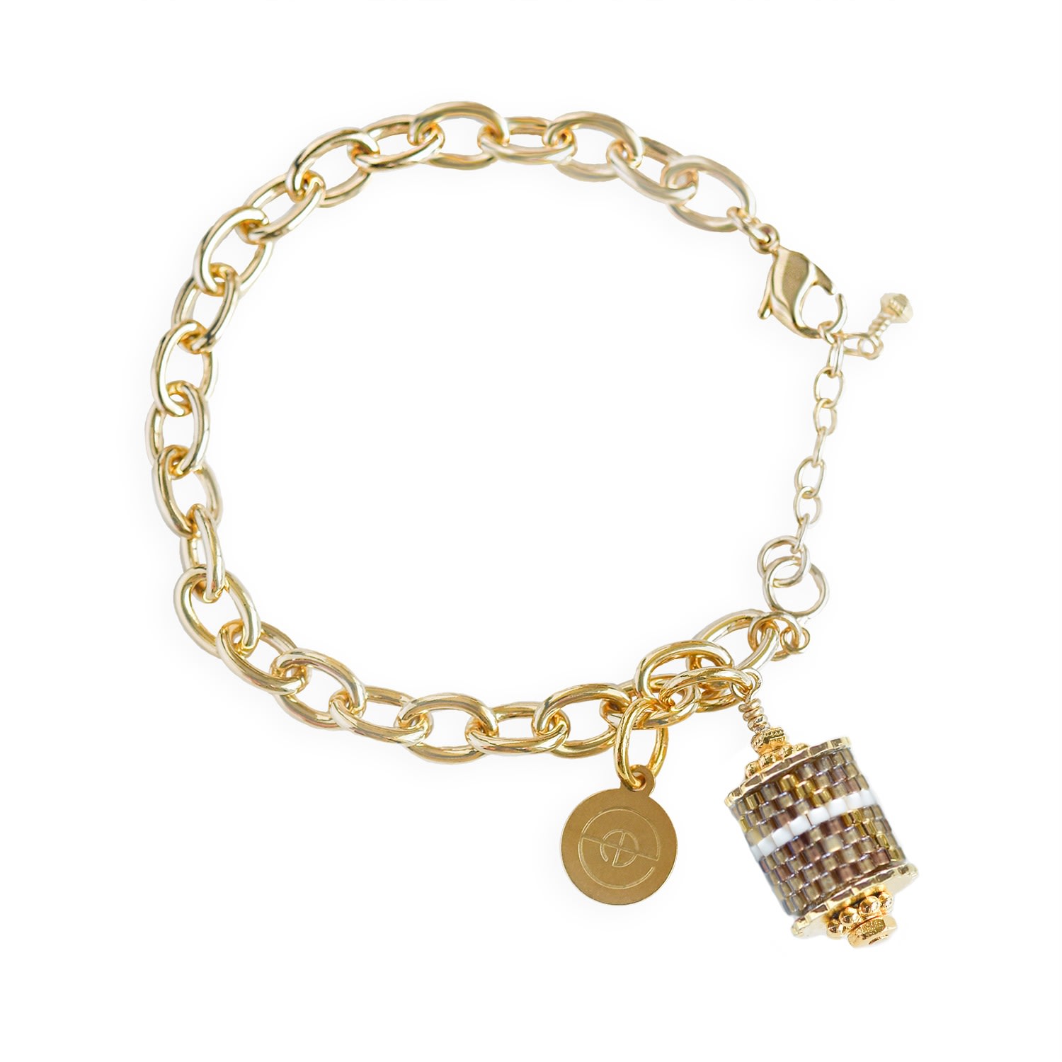 Women’s Brown Gold Charm Bracelet - Spirit Of Place City Glow Eden + Elie