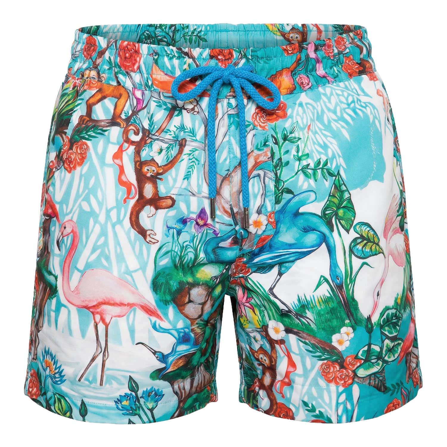 Men's Blue Men's Monkey Business Swim Shorts | Small | Maison Tangerine