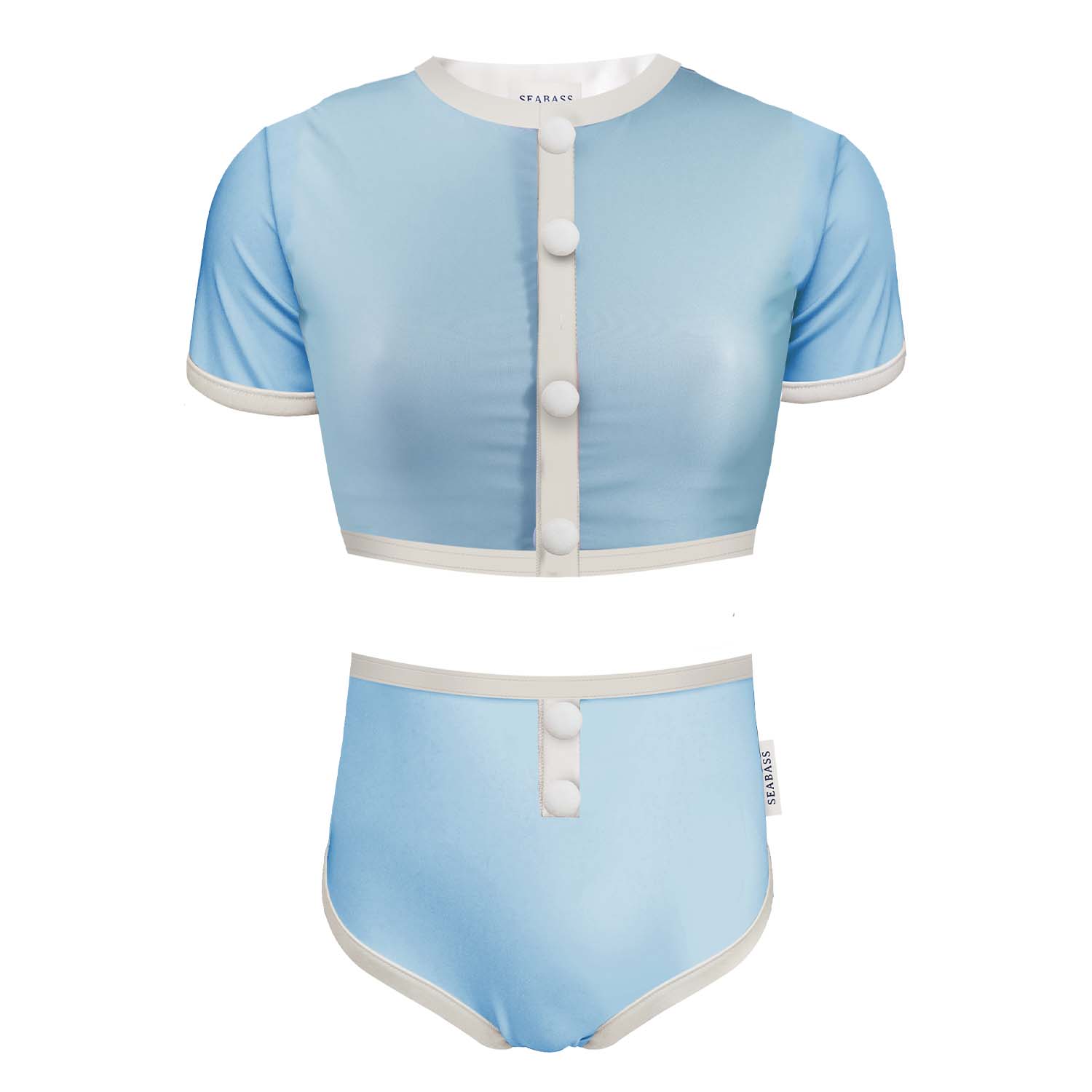 Seabass Women Uv Two-piece Swimsuit Coco Forte Dei Marmi - Blue In Blue