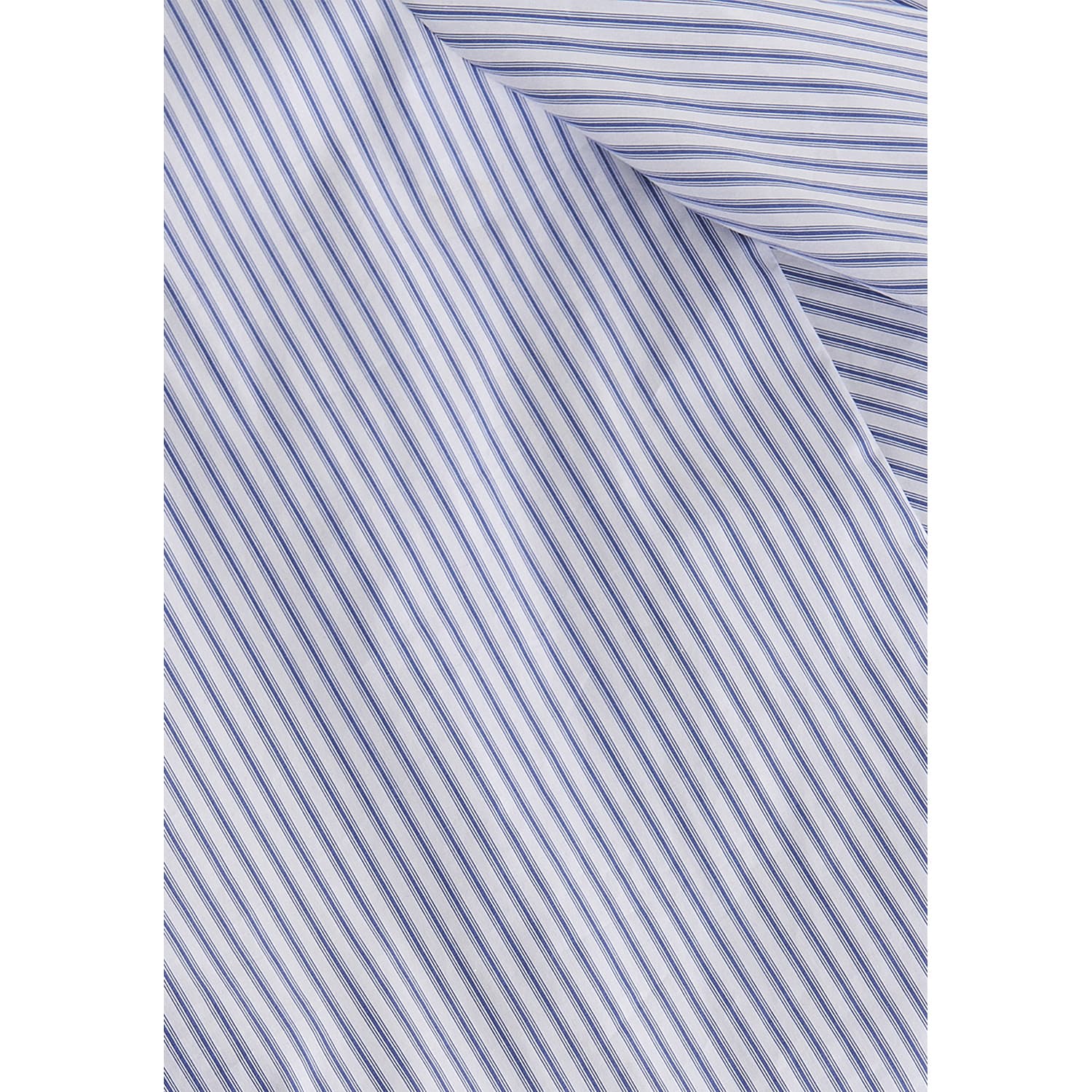 ワンピース Tie pleated shirt dress stripes Striped Shirt Dress With Waist Tie In White & Blue | PAISIE