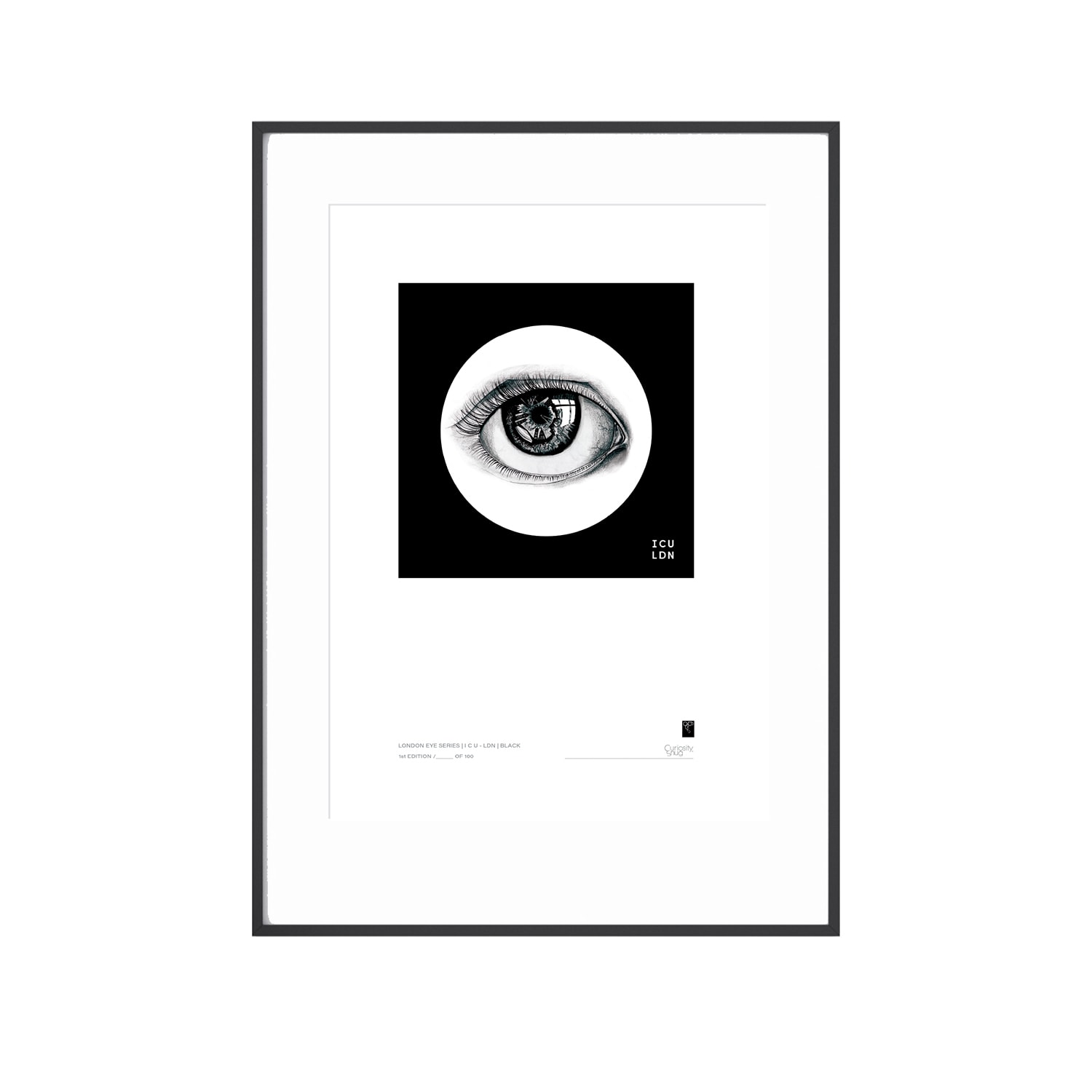 Curiosity Snug London Eye Series - I C U - L D N - Black In Black