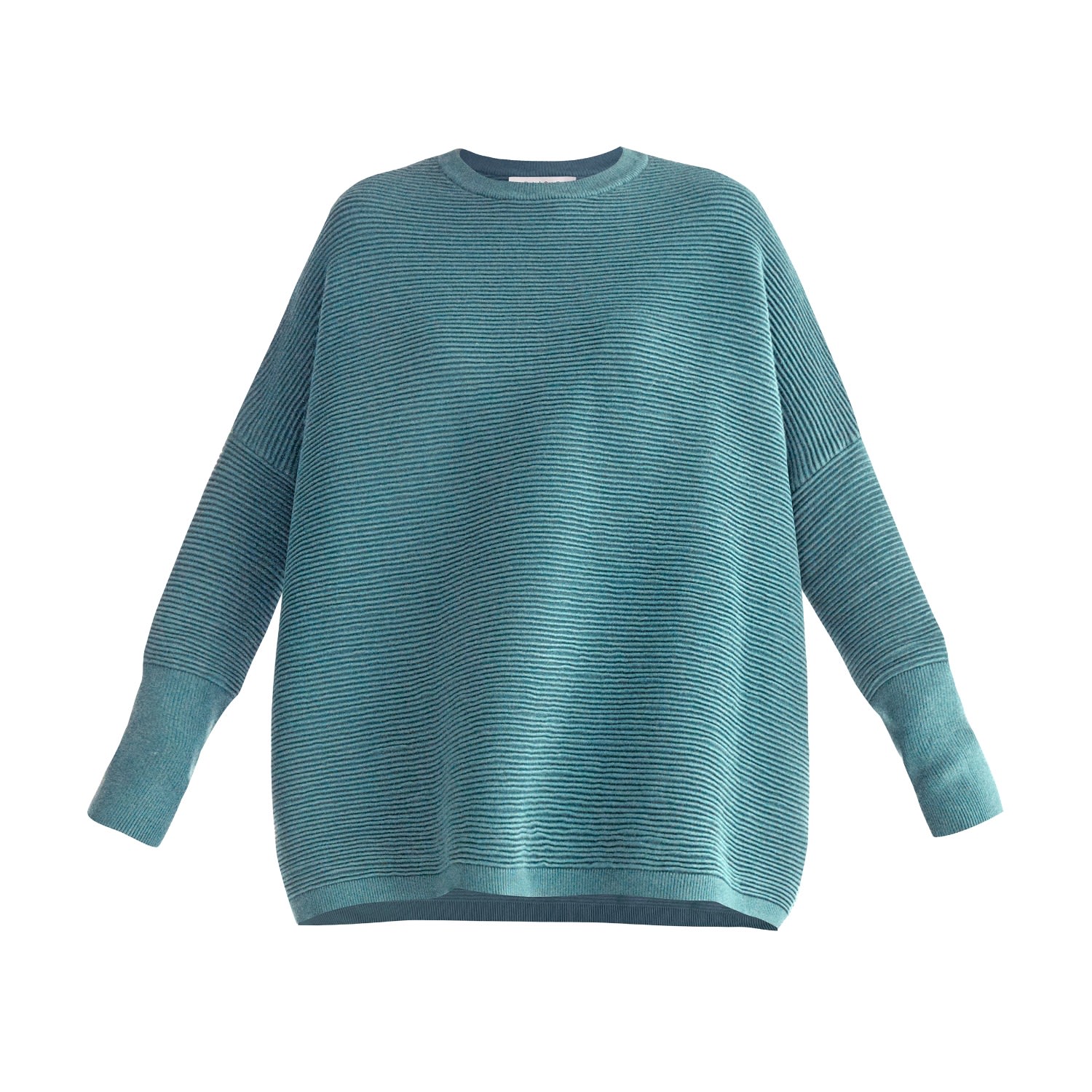 Women’s Green / Blue Paisie Ribbed Jumper In Teal S/M