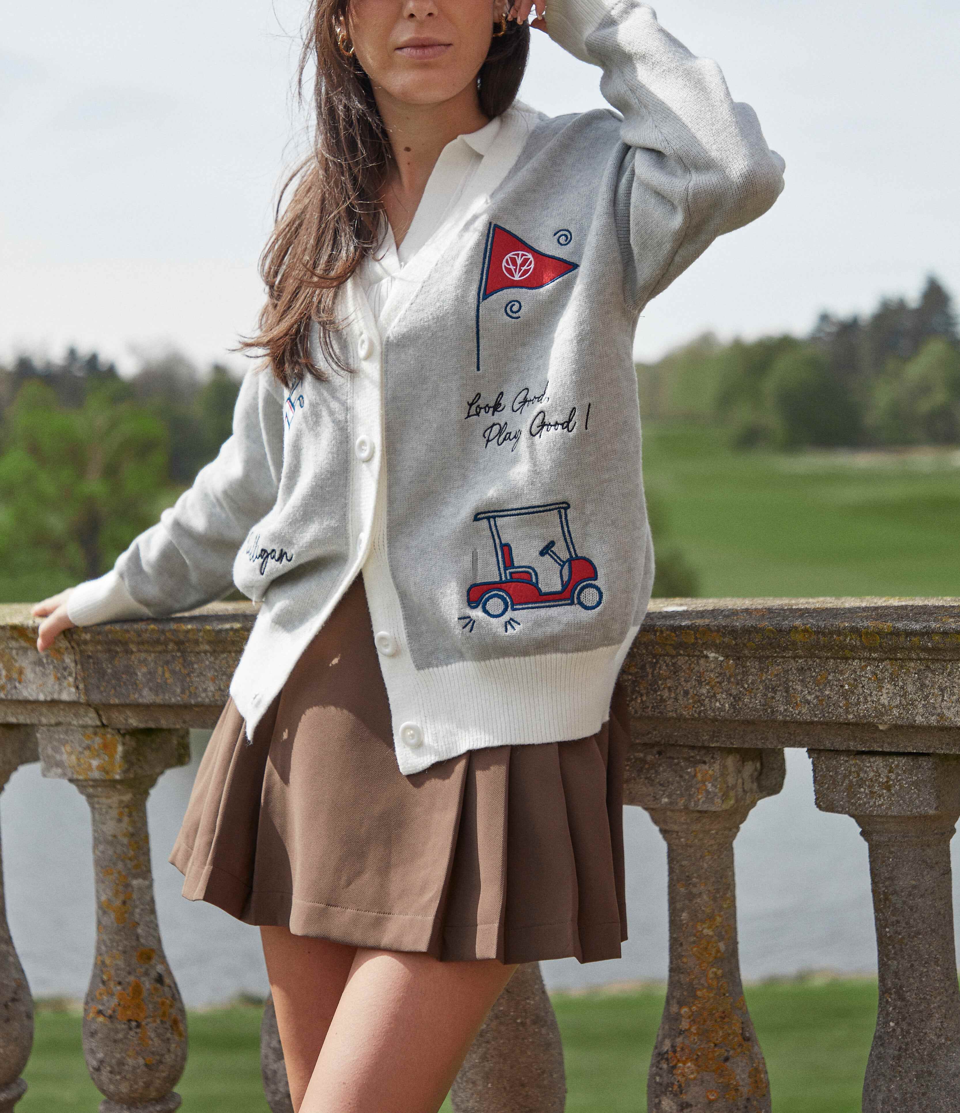 Sophie Cardigan - Grey Multi | Victoria Paulsen | Wolf & Badger