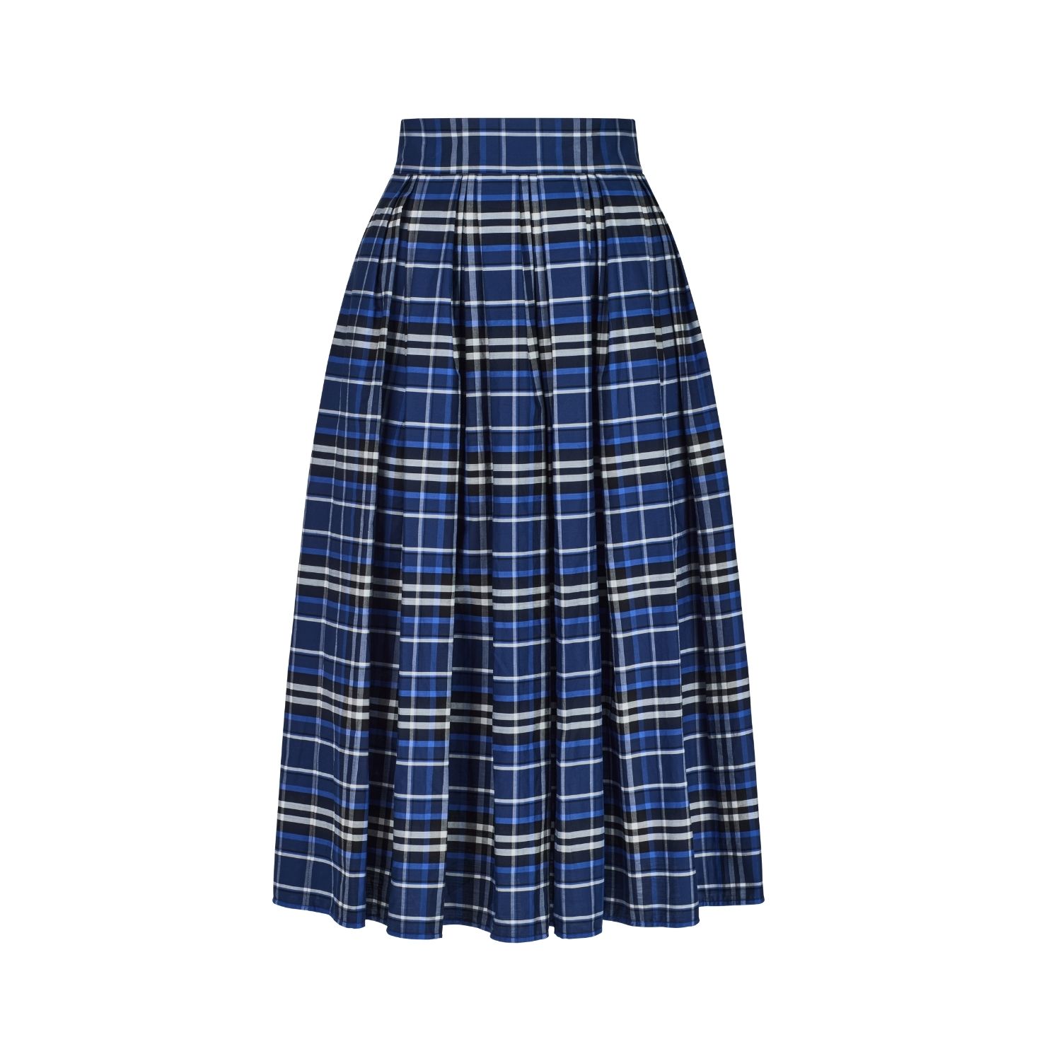 Helene Galwas Women's Blue / Black Lilly - Ausgestellter Midirock In Multi