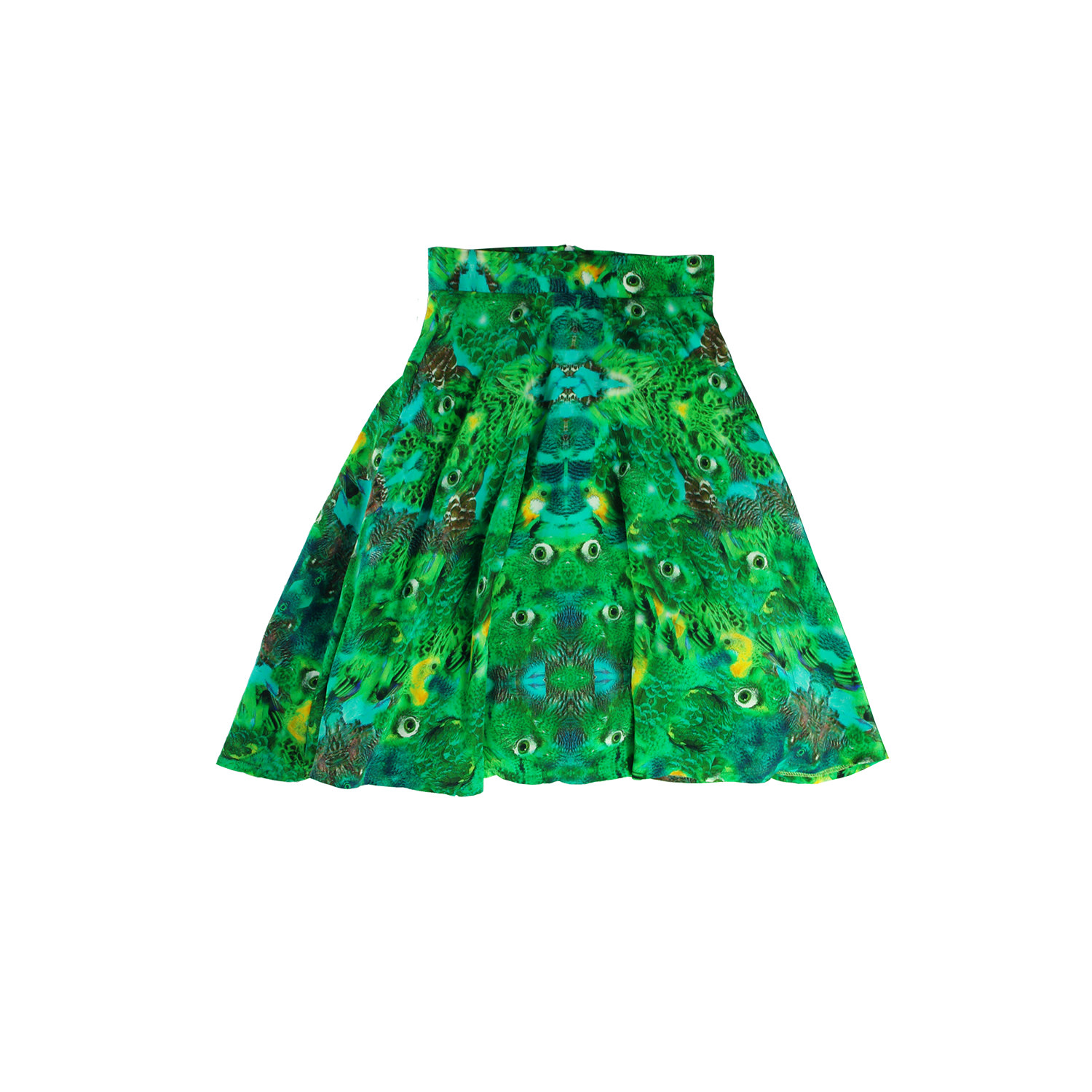 Women's Green Barbet Silk Skirt | Extra Small | Tramp in Disguise