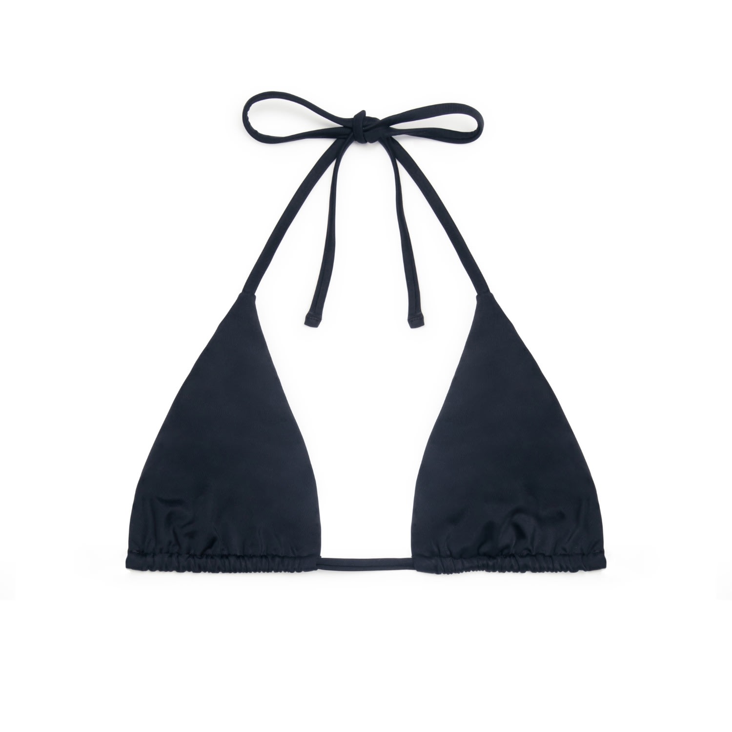 Women’s Athena Triangle Bikini Top In Black Small Poetry by Locals