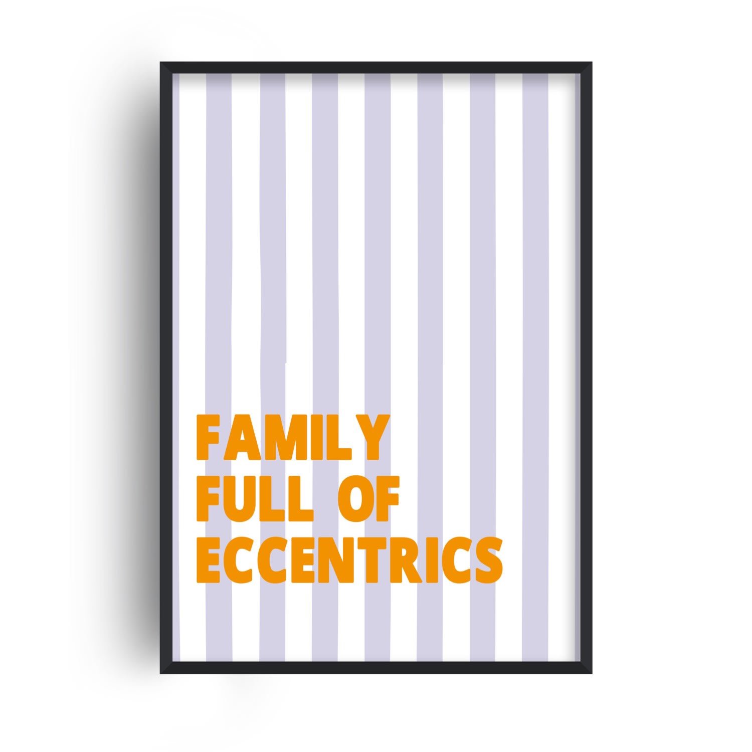 Fanclub Yellow / Orange / Pink Family Full Of Eccentrics Oasis Retro Music Giclée Art Print A3 In Yellow/orange/pink