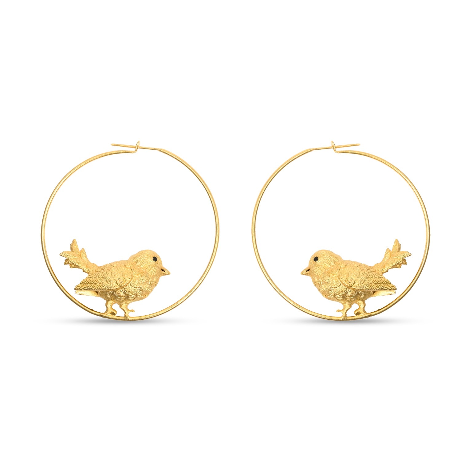Meraki By Rashmi Bajaj Women's Song Bird Gold Hoop Earrings
