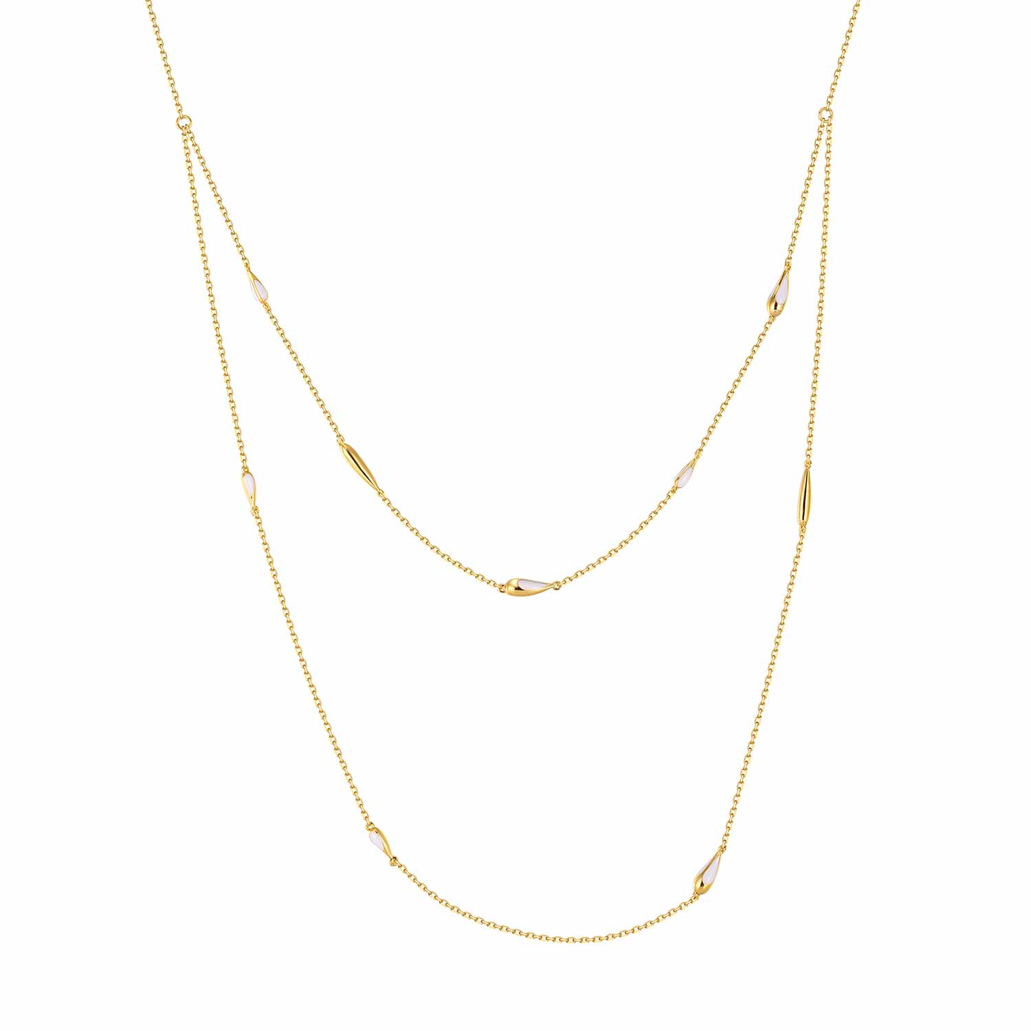 Women’s Gold Teardrops Necklace Retro Chic