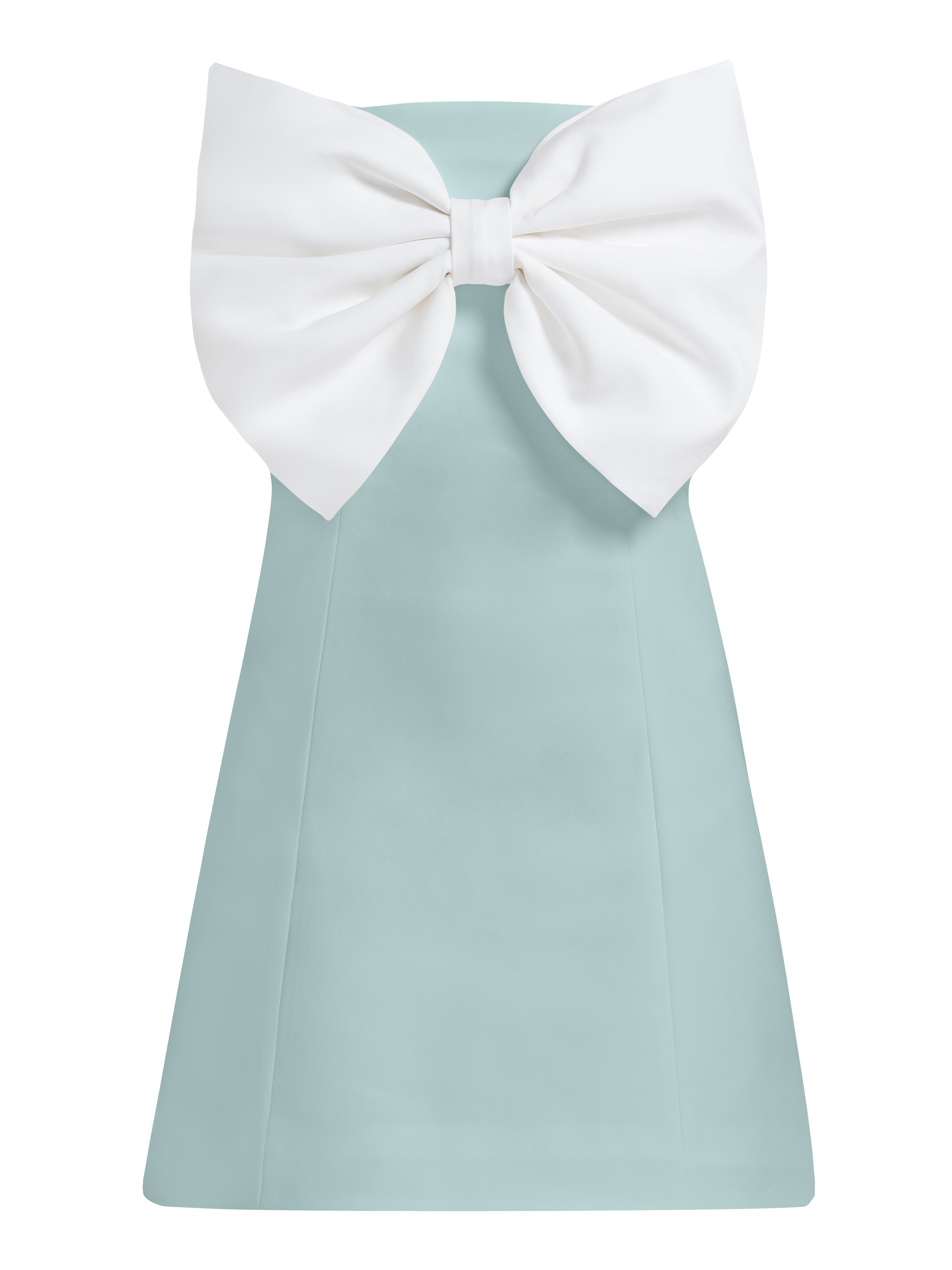 Women’s Blue / White Love Affair Statement Bow Mini Dress - Blue & White Small Tia Dorraine