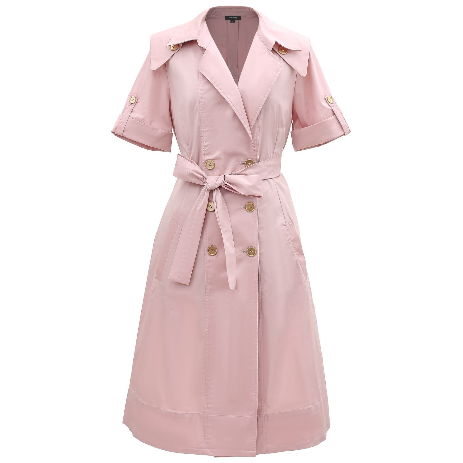 Muguet Rose Midi Trench Coat in Dark Beige