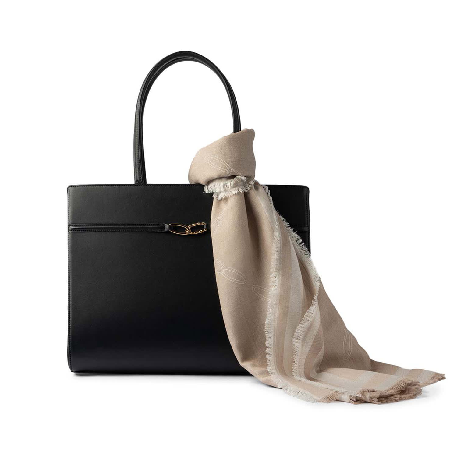 Agcf Women's Neutrals Unità Monogram Jacquard Scarf Taupe In Neutral