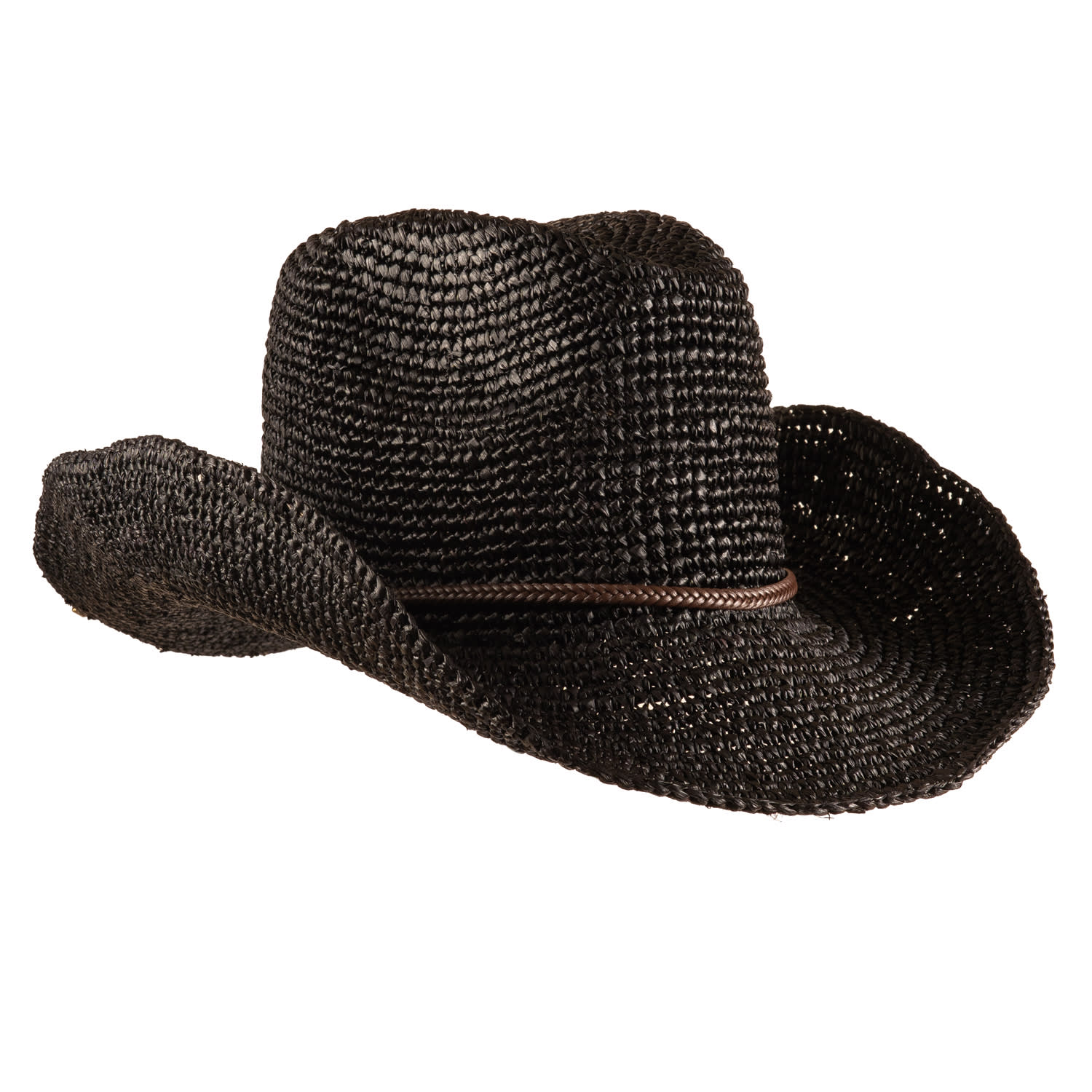 Women&rsquo;s Fowey Black Straw Cowboy Hat | Medium | Shaded the Label