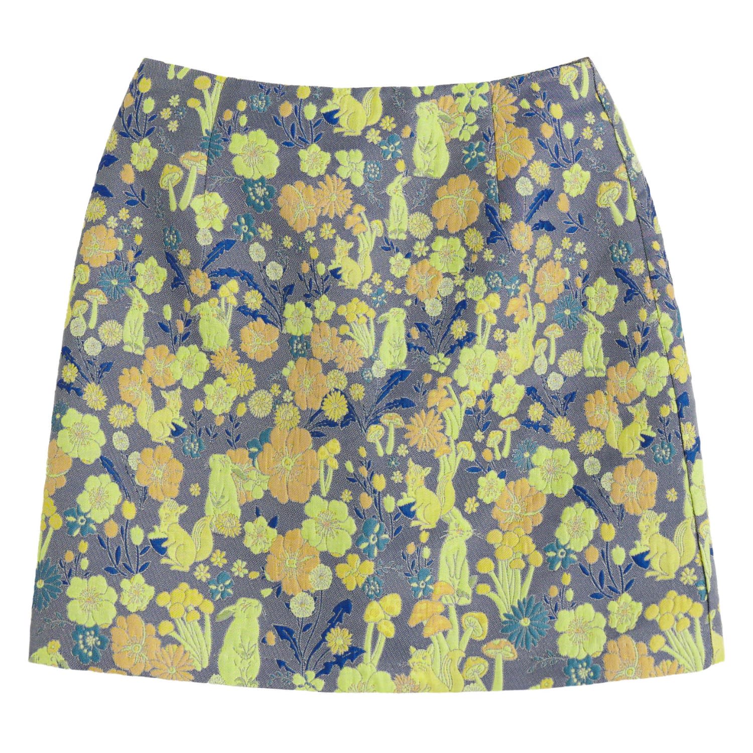 Women's Aubin Fairytale Jacquard Mini Skirt - Yellow | Extra Small | Louche
