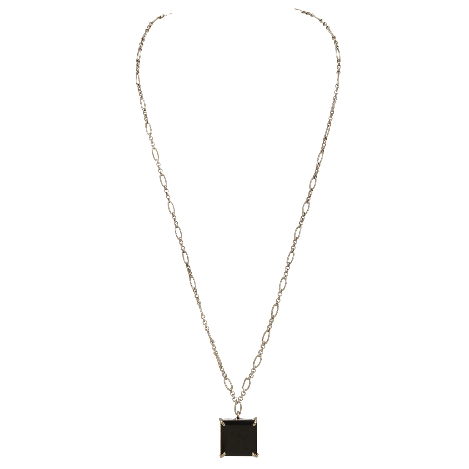 Women’s Silver / Black Rhodium Plated Blanco Pendant With Black Onyx Dhwani Bansal